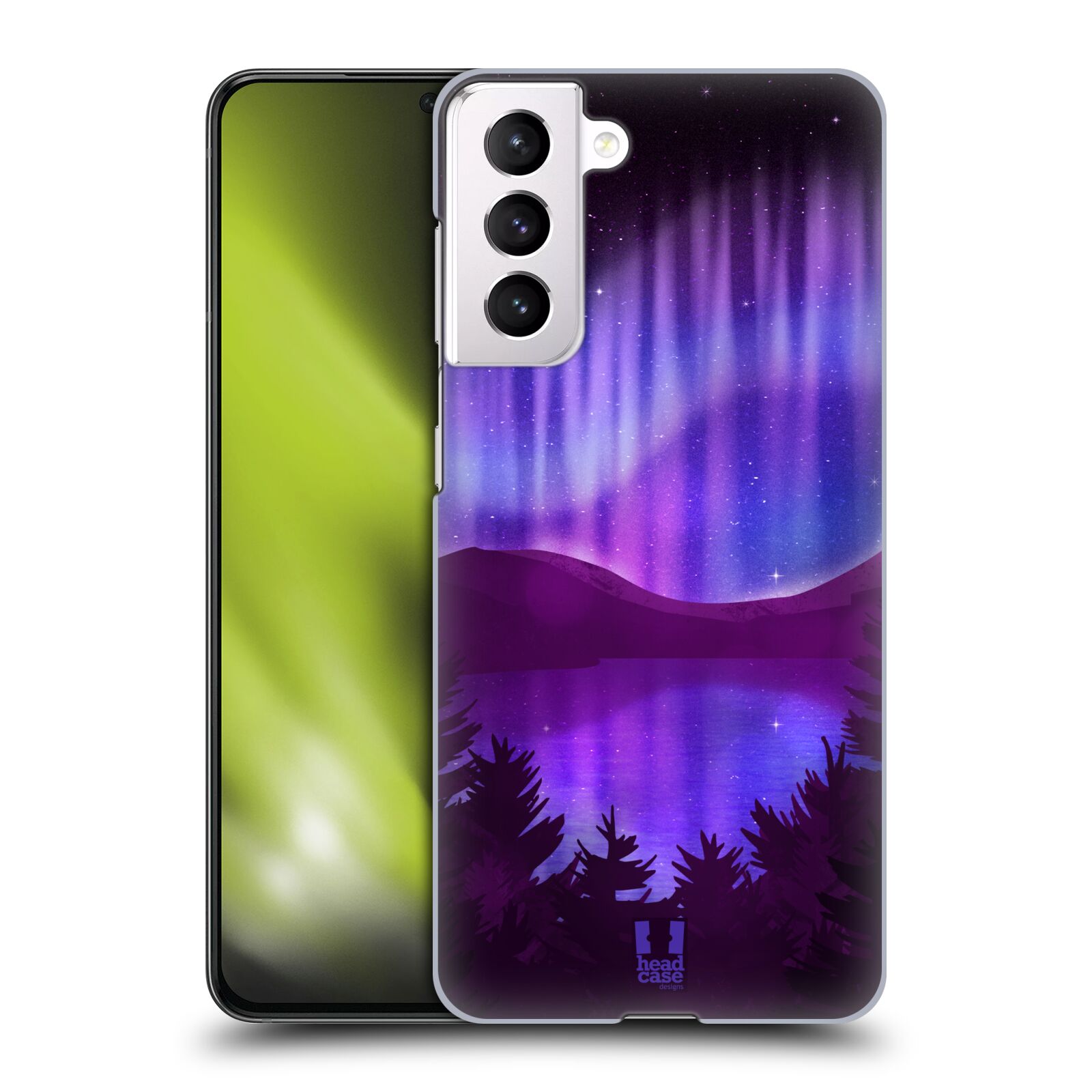 Zadní obal pro mobil Samsung Galaxy S21 / S21 5G - HEAD CASE - Polární záře jezero, hory, les