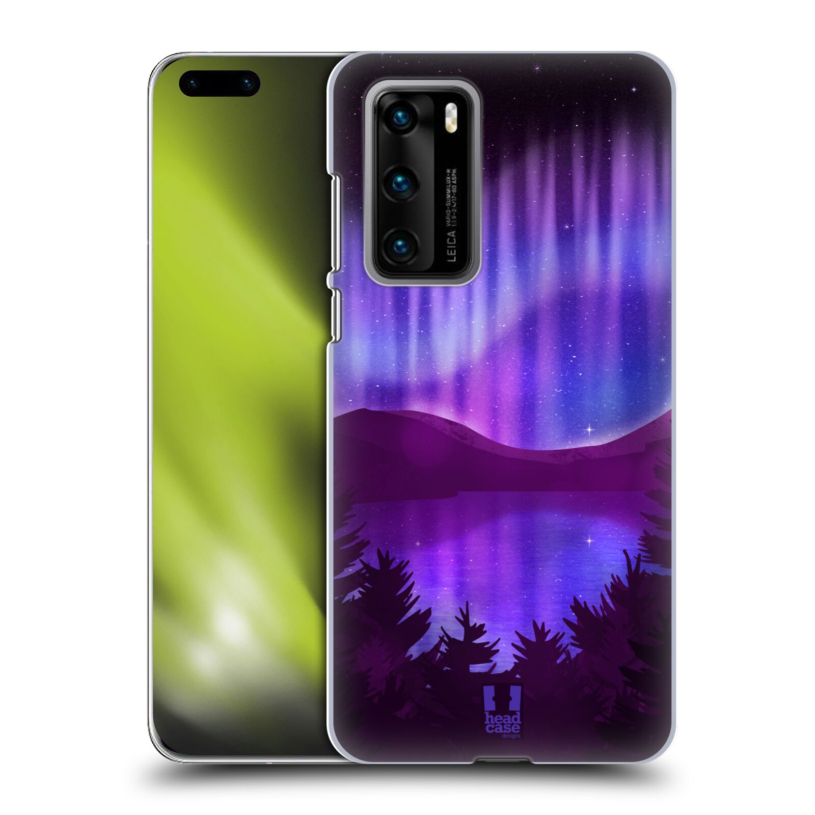 Zadní obal pro mobil Huawei P40 - HEAD CASE - Polární záře jezero, hory, les