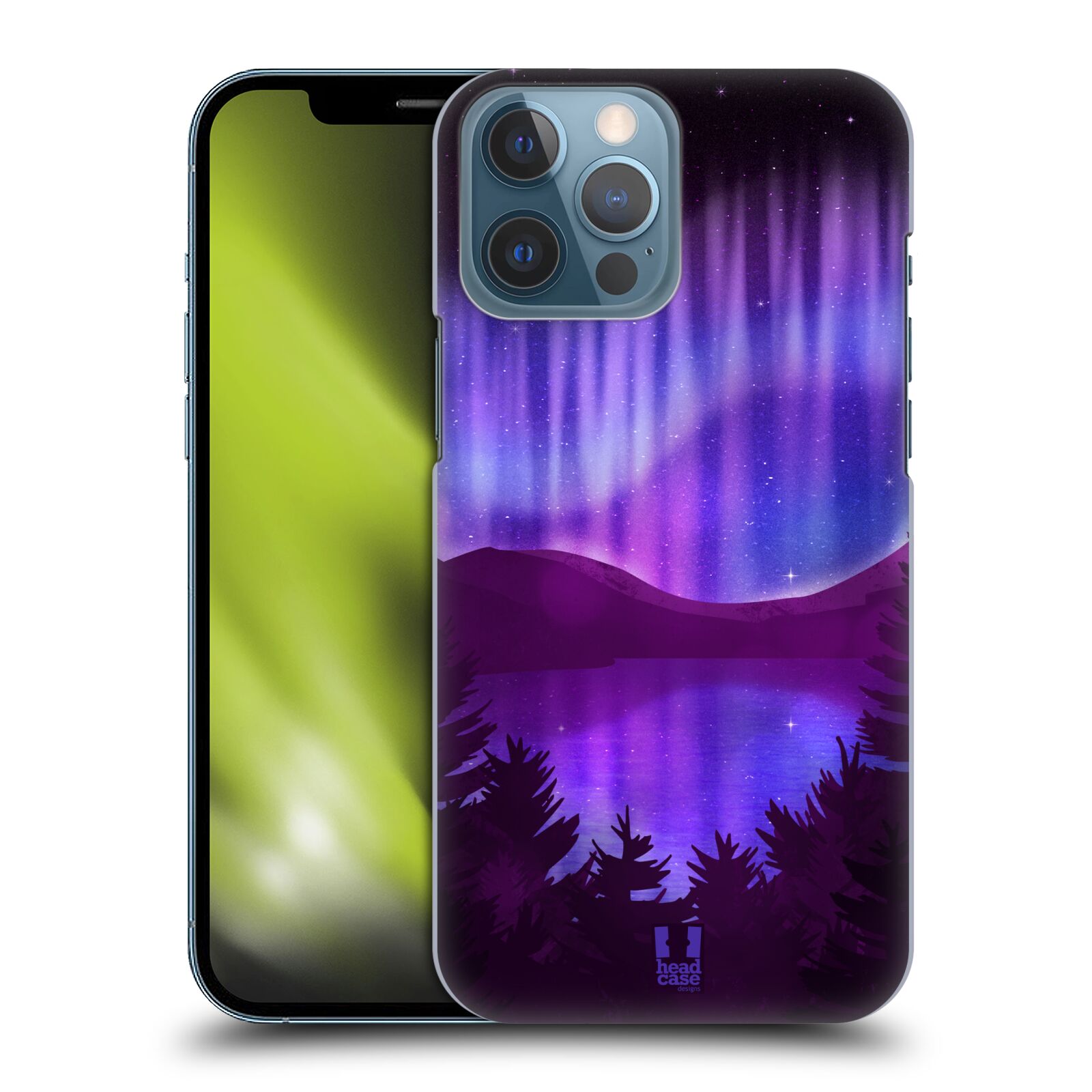Zadní obal pro mobil Apple Iphone 13 PRO MAX - HEAD CASE - Polární záře jezero, hory, les