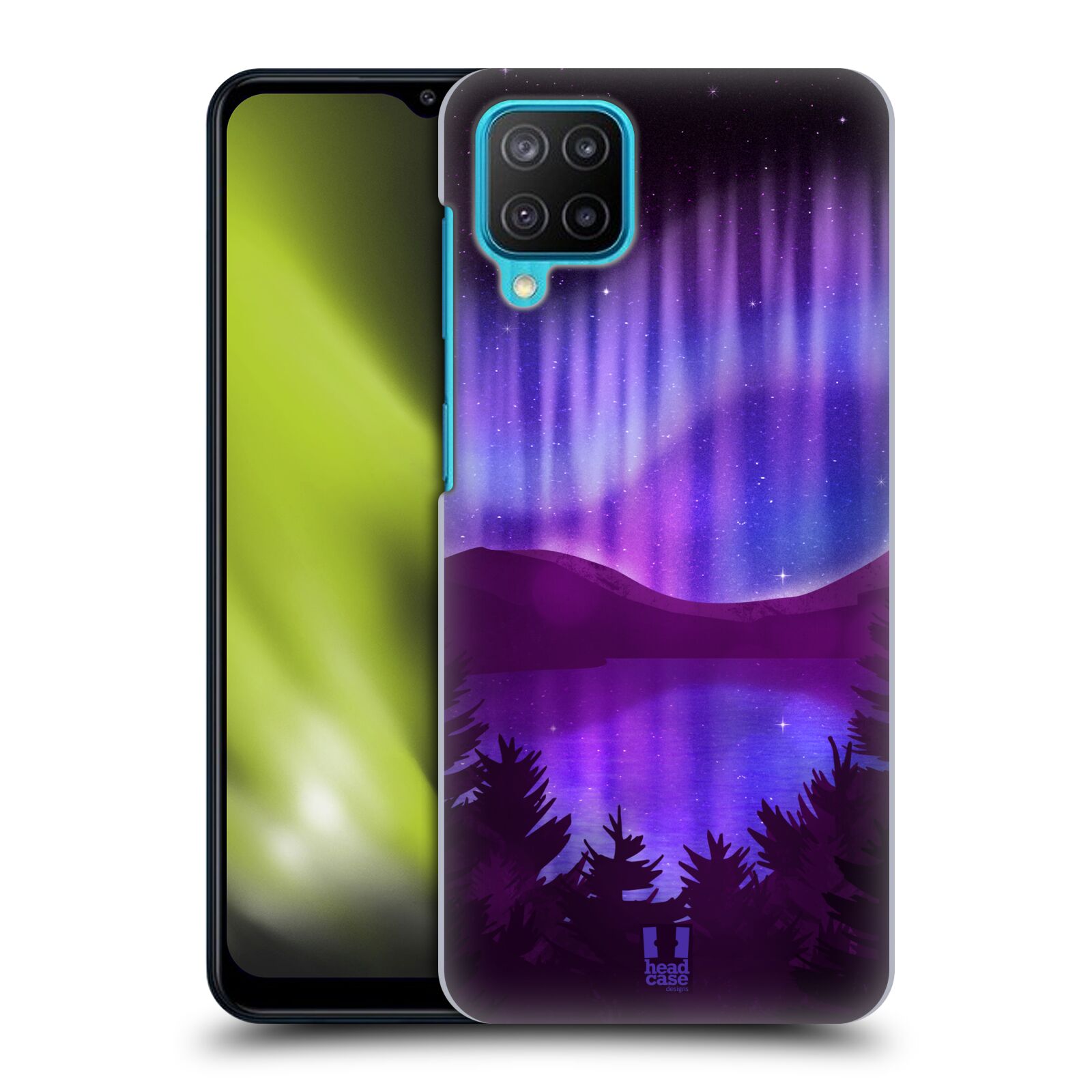 Zadní obal pro mobil Samsung Galaxy M12 - HEAD CASE - Polární záře jezero, hory, les