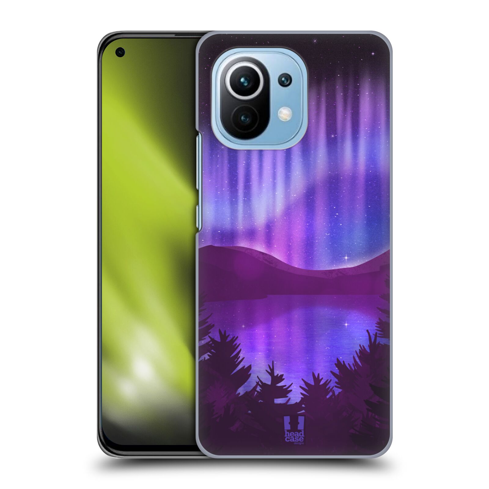 Zadní obal pro mobil Xiaomi Mi 11 - HEAD CASE - Polární záře jezero, hory, les