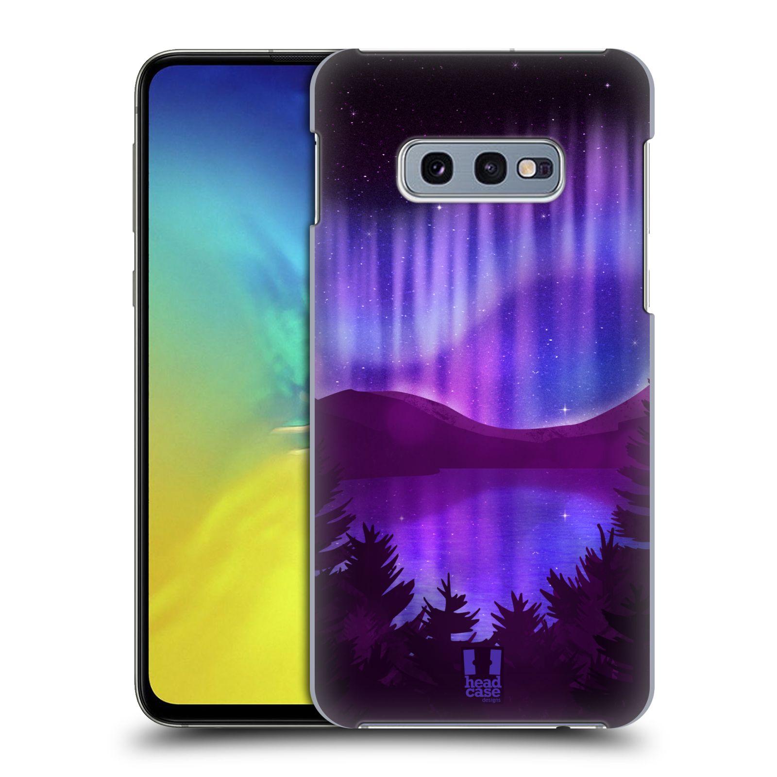 Zadní obal pro mobil Samsung Galaxy S10e - HEAD CASE - Polární záře jezero, hory, les