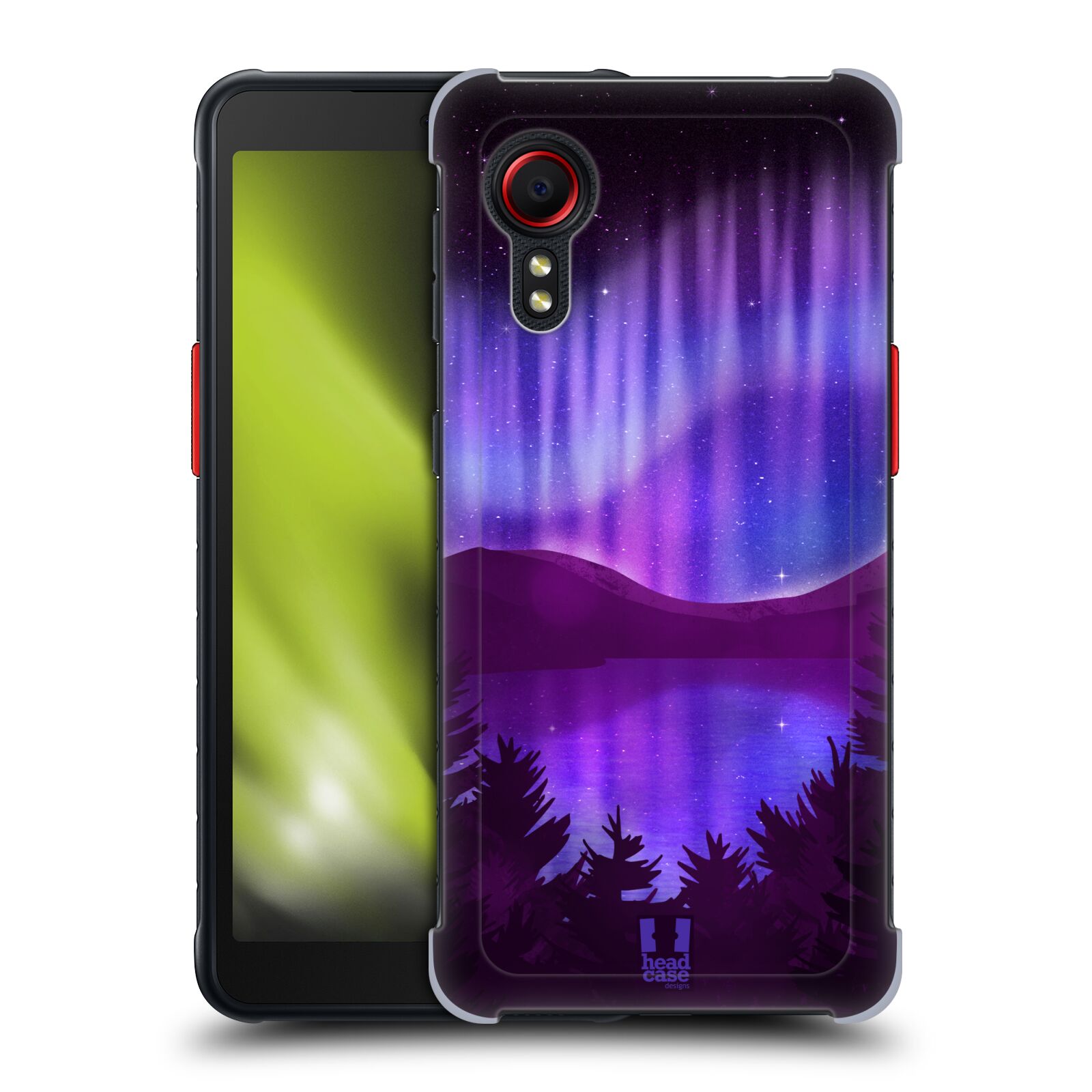 Zadní obal pro mobil Samsung Galaxy Xcover 5 - HEAD CASE - Polární záře jezero, hory, les