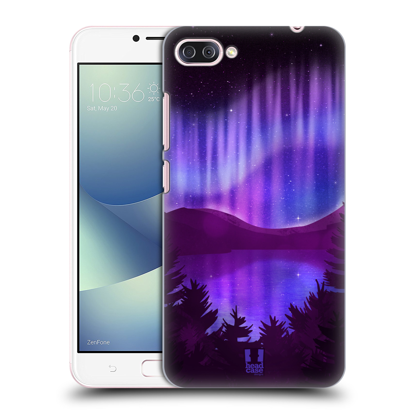 Zadní obal pro mobil Asus Zenfone 4 MAX / 4 MAX PRO (ZC554KL) - HEAD CASE - Polární záře jezero, hory, les