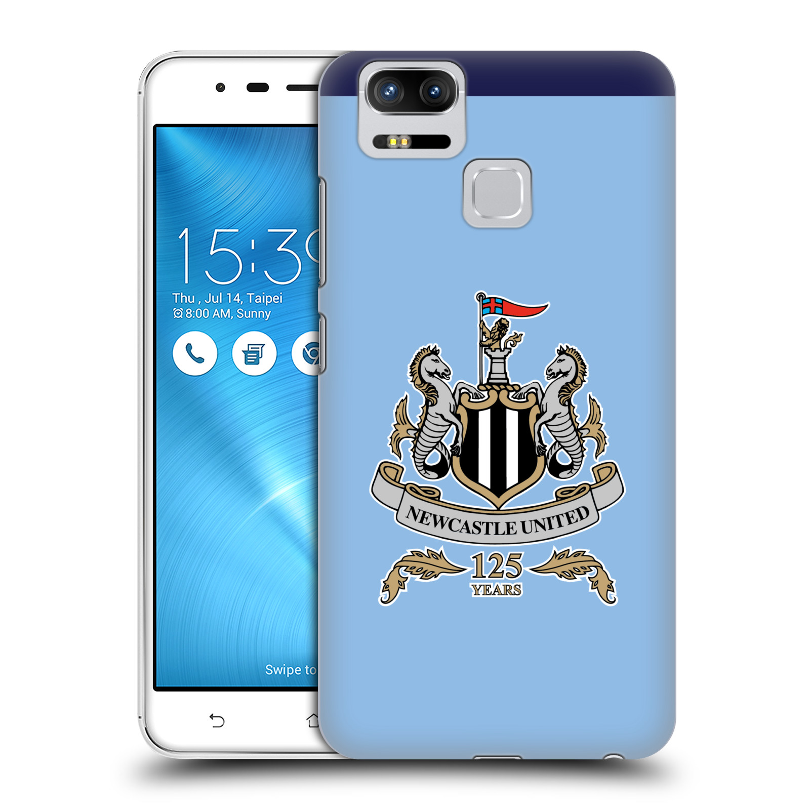 HEAD CASE plastový obal na mobil Asus Zenfone 3 Zoom ZE553KL Fotbalový klub Newcastle United FC velký znak na modrém pozadí