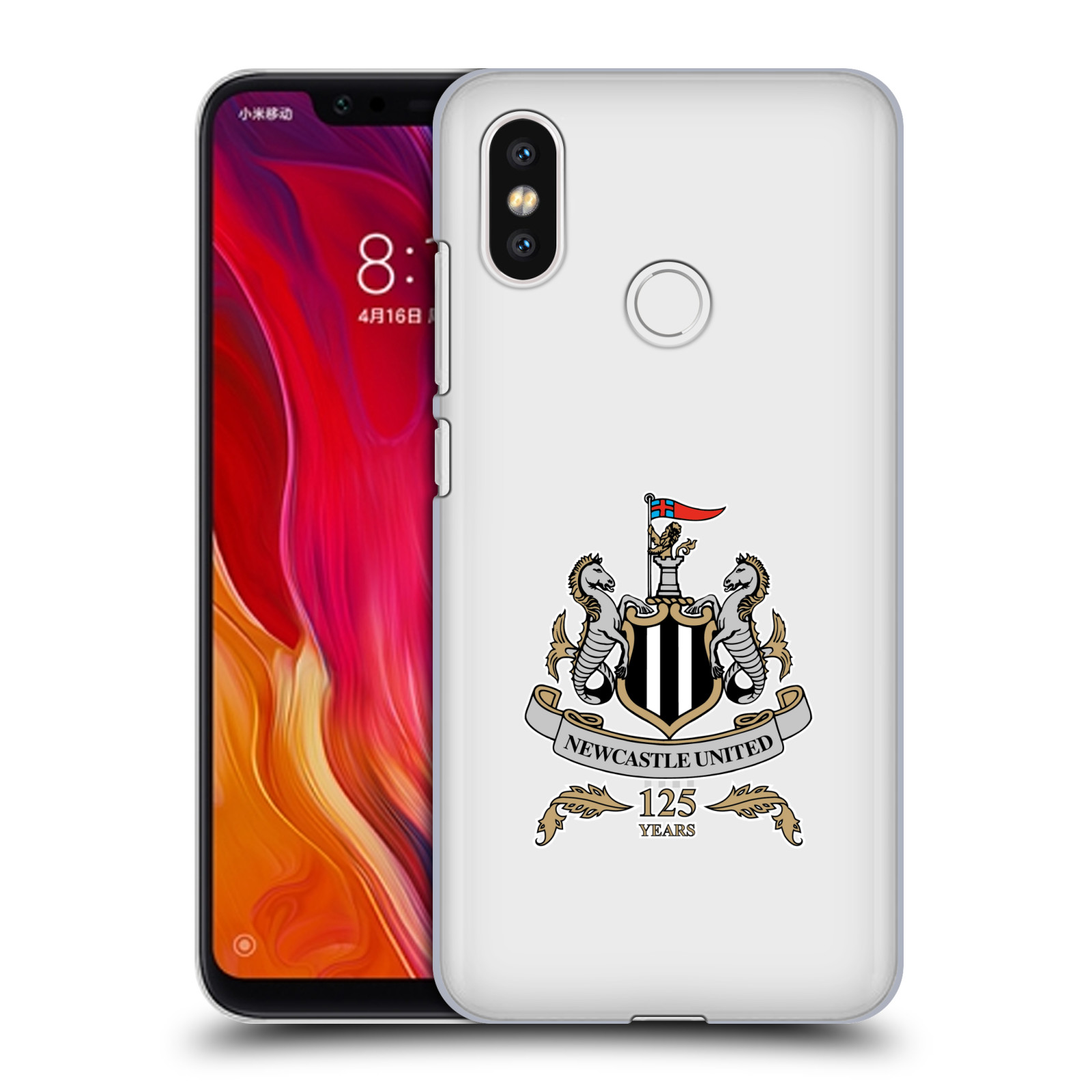 HEAD CASE plastový obal na mobil Xiaomi Mi 8 Fotbalový klub Newcastle United FC průhledný vzor velký znak