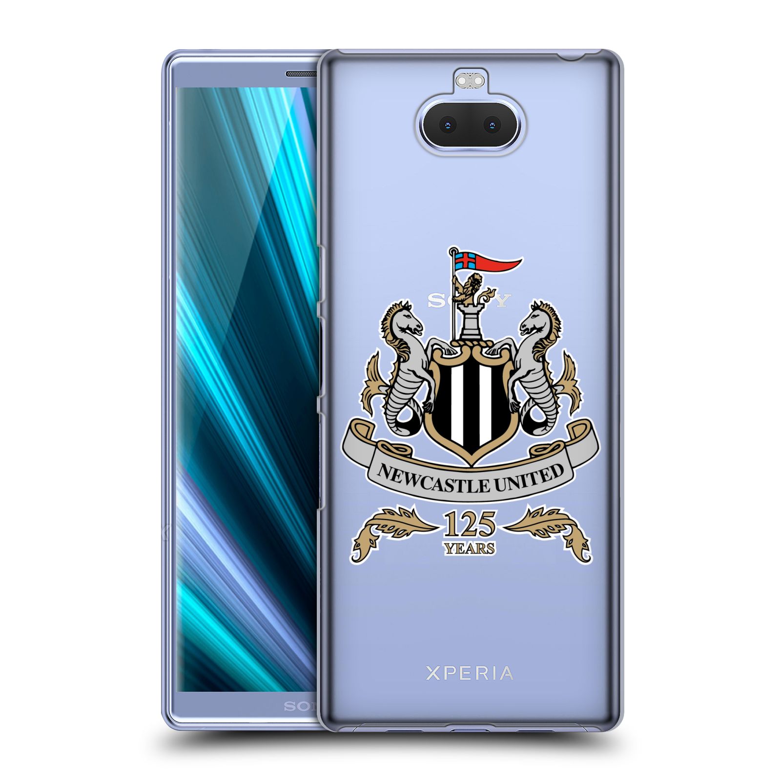 Pouzdro na mobil Sony Xperia 10 - Head Case - Fotbalový klub Newcastle United FC průhledný vzor velký znak