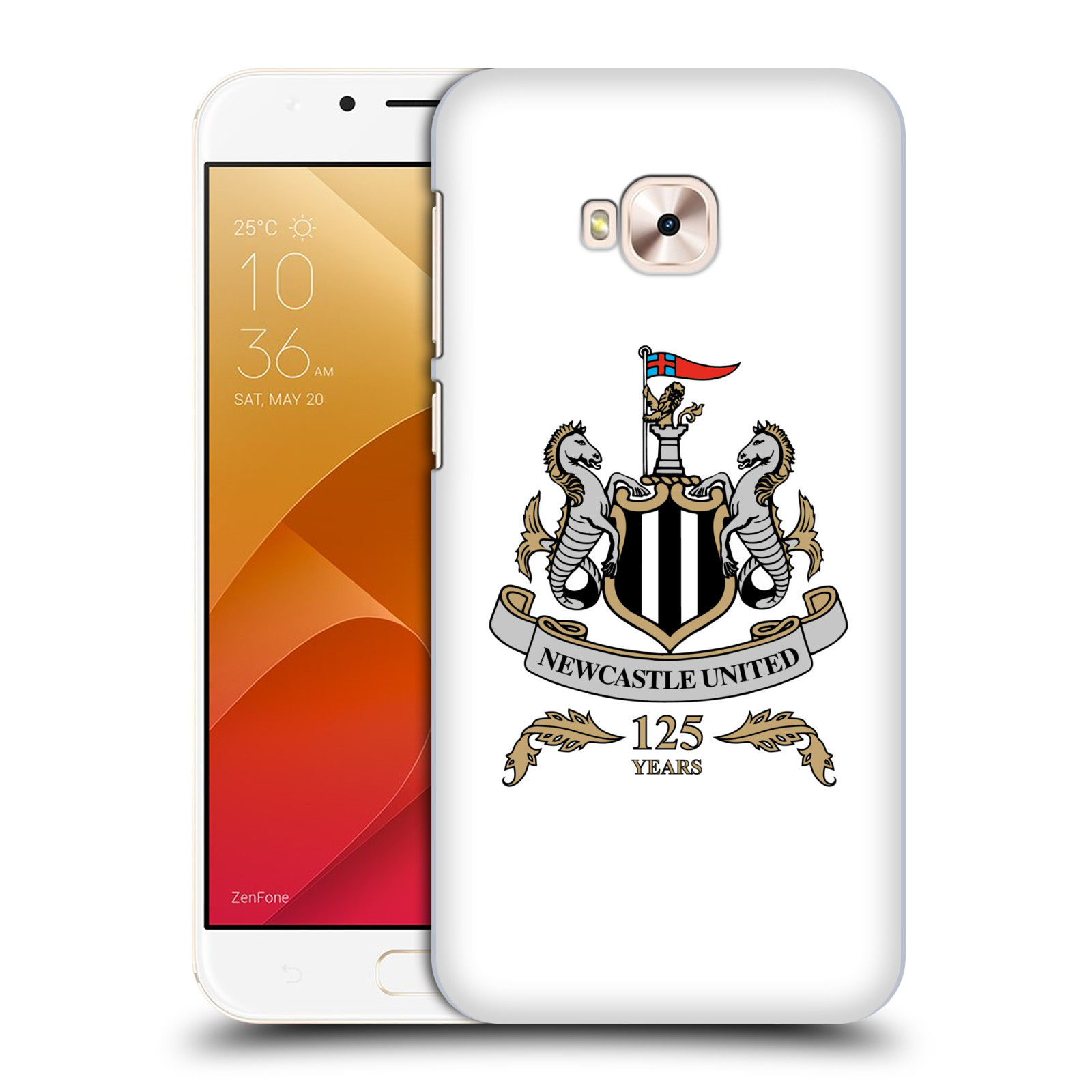 HEAD CASE plastový obal na mobil Asus Zenfone 4 Selfie Pro ZD552KL Fotbalový klub Newcastle United FC průhledný vzor velký znak