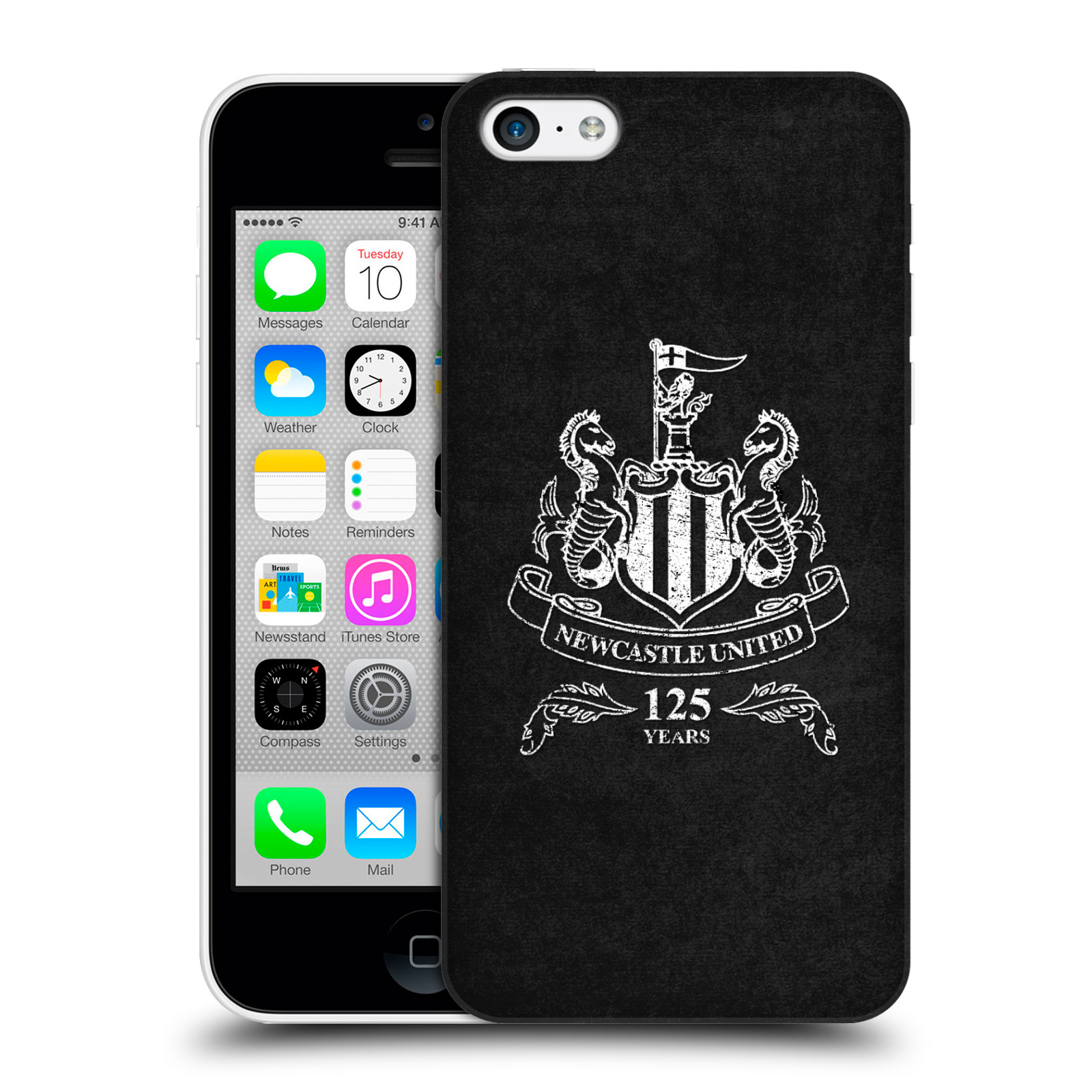 Zadní obal pro mobil Apple Iphone 5C - HEAD CASE - Fotbalové týmy - Newcastle United FC - černá
