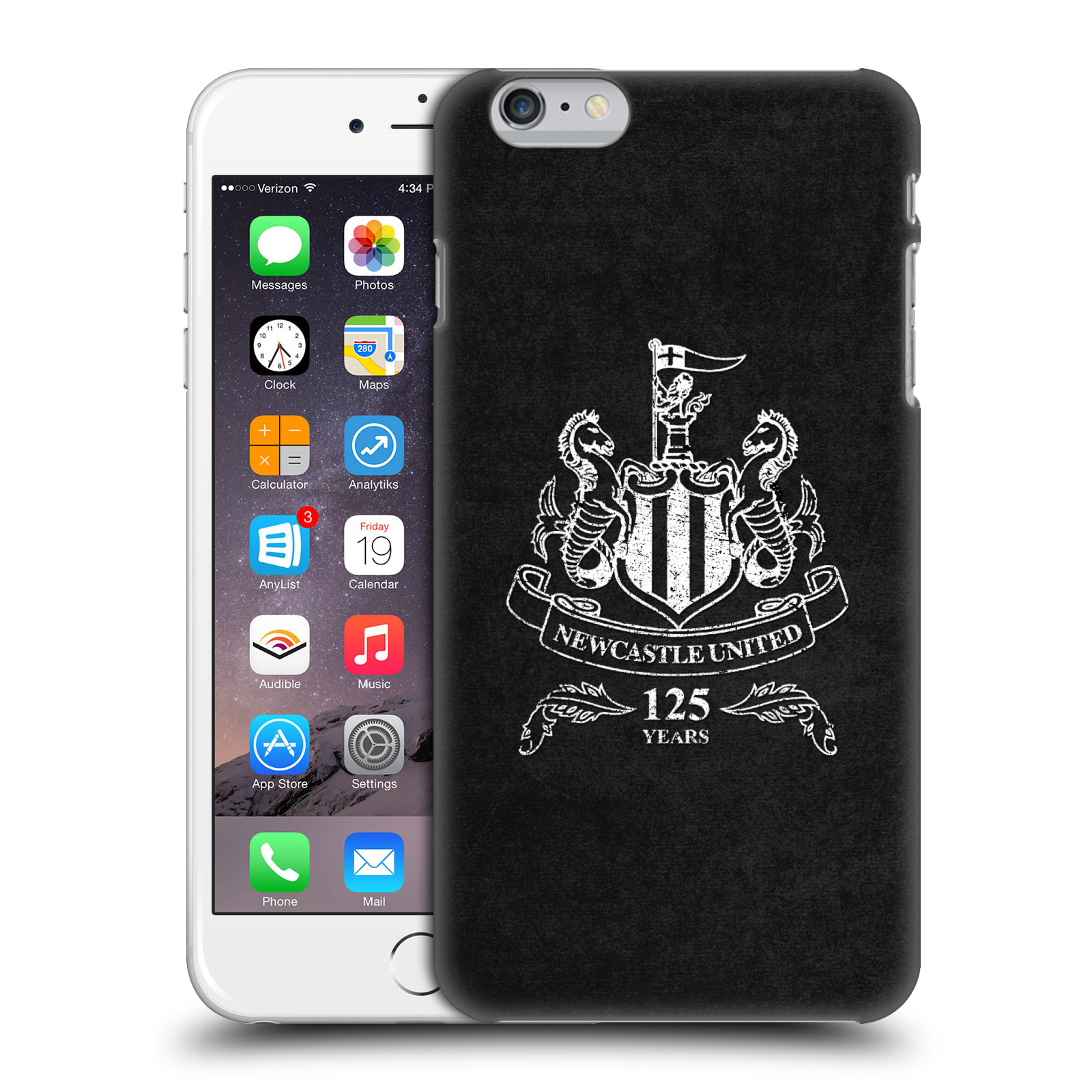 Zadní obal pro mobil Apple Iphone 6 PLUS / 6S PLUS - HEAD CASE - Fotbalové týmy - Newcastle United FC - černá