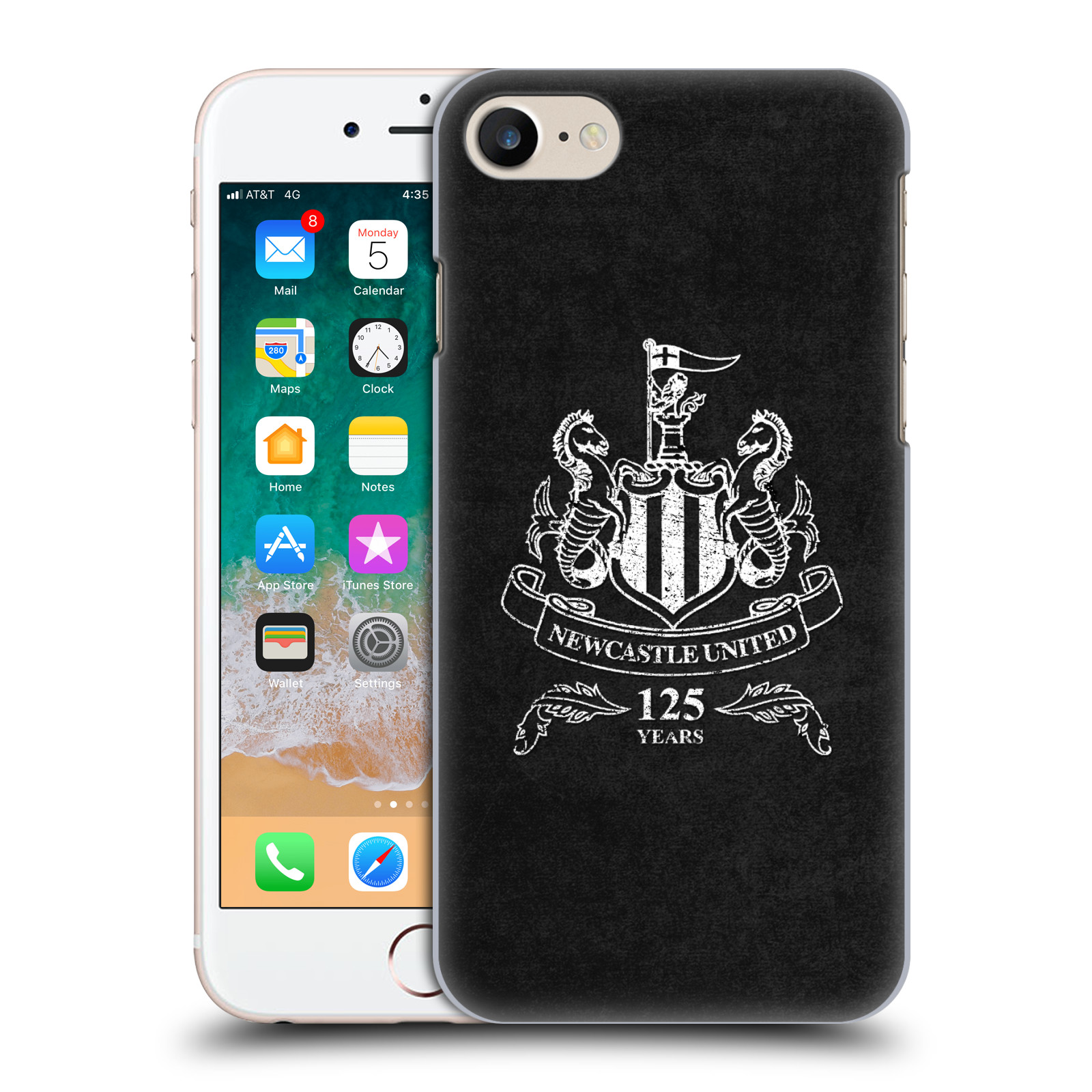 Zadní obal pro mobil Apple Iphone 7/8/SE2020 - HEAD CASE - Fotbalové týmy - Newcastle United FC - černá