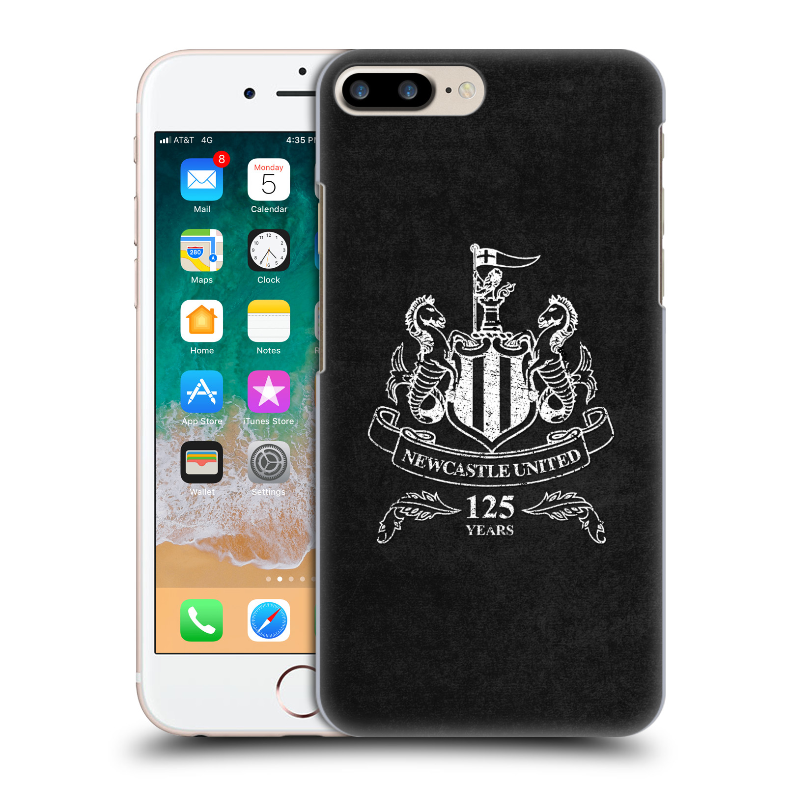 Zadní obal pro mobil Apple Iphone 7+ /  8+ - HEAD CASE - Fotbalové týmy - Newcastle United FC - černá