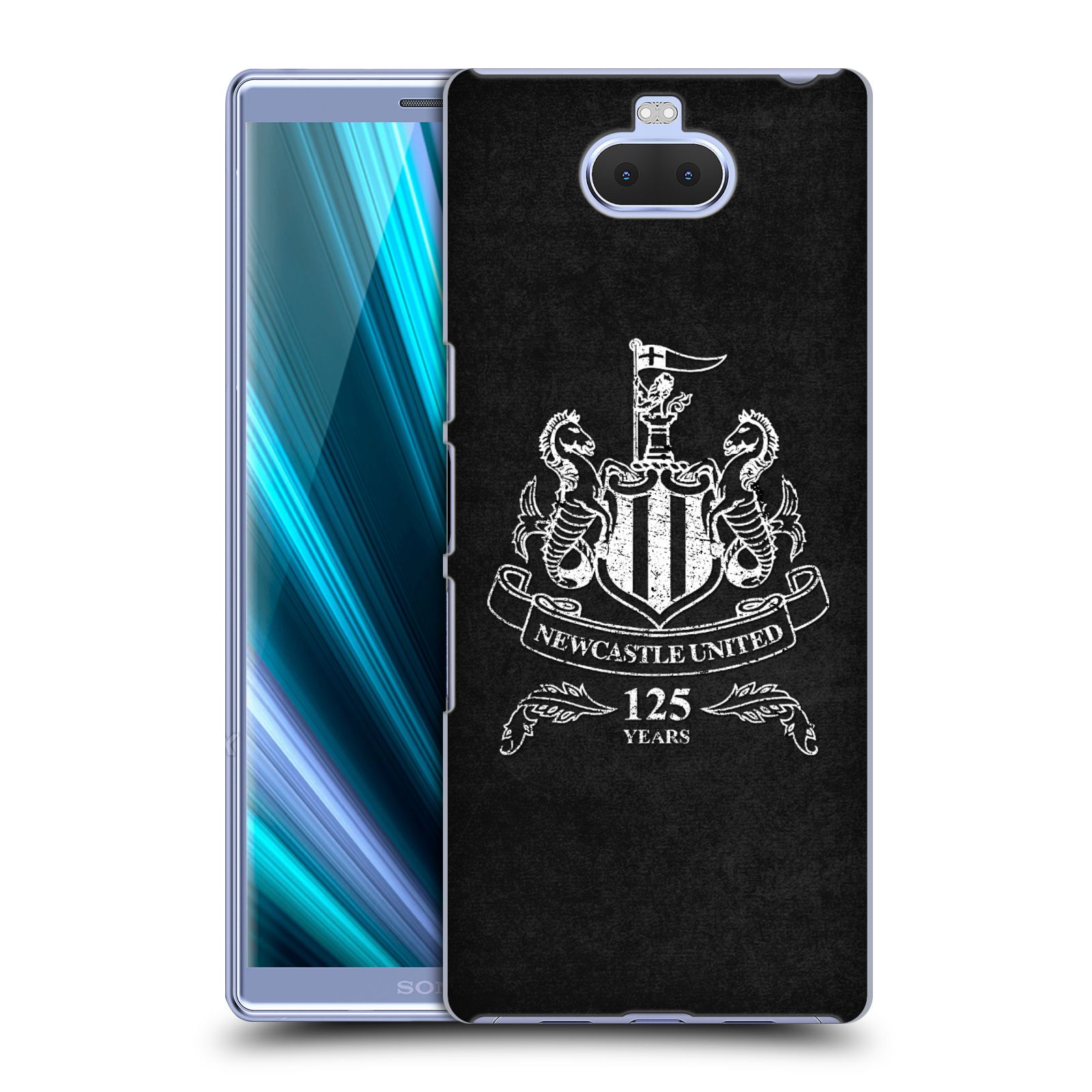 Pouzdro na mobil Sony Xperia 10 - Head Case - Fotbalový klub Newcastle United FC černá bílá znak