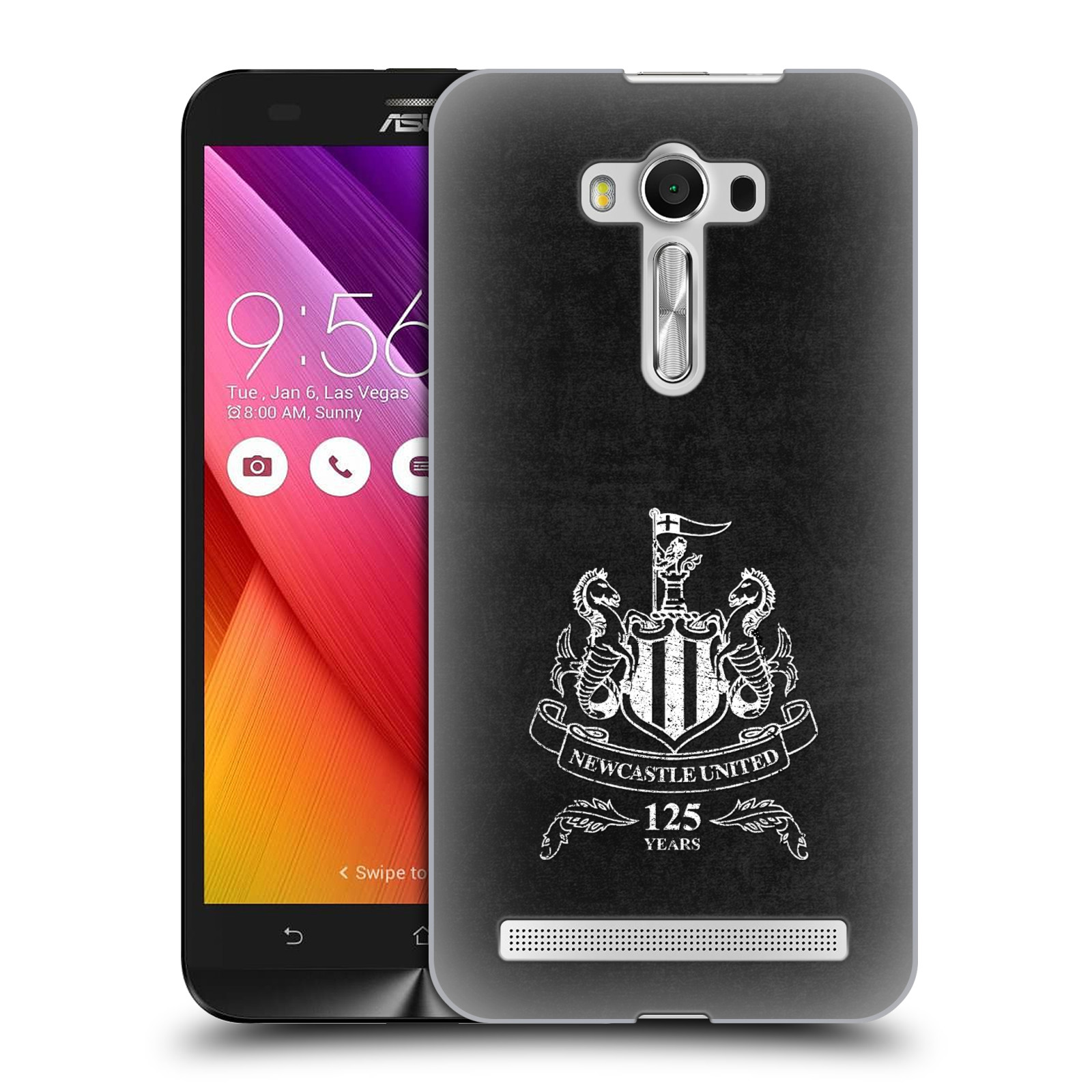 HEAD CASE plastový obal na mobil Asus Zenfone 2 LASER (5,5 displej ZE550KL) Fotbalový klub Newcastle United FC černá bílá znak