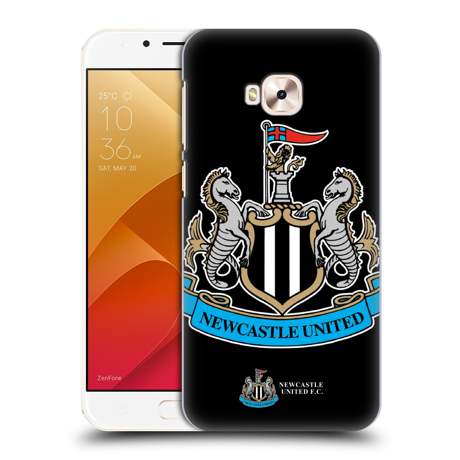 HEAD CASE plastový obal na mobil Asus Zenfone 4 Selfie Pro ZD552KL Fotbalový klub Newcastle United FC černá velký barevný znak