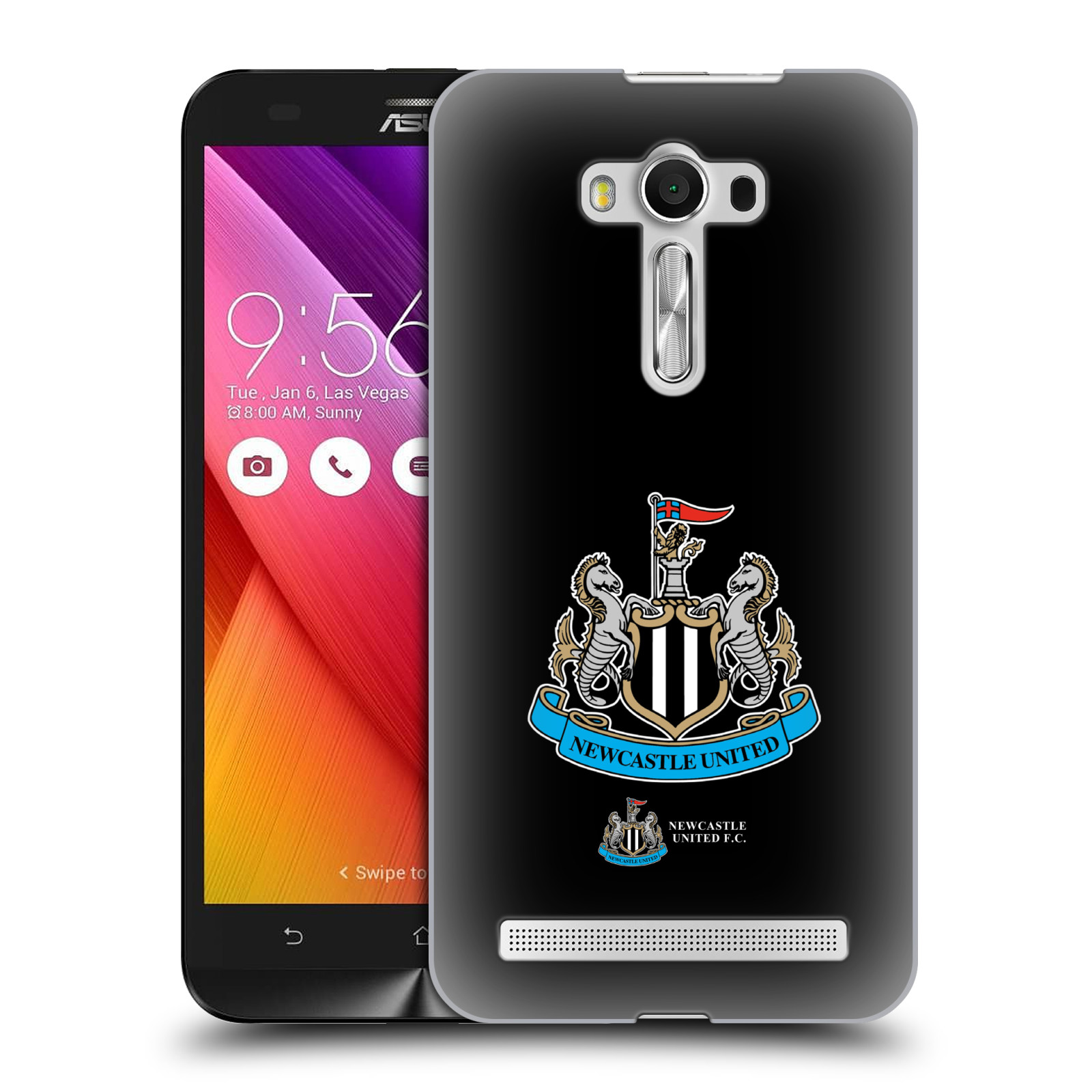 HEAD CASE plastový obal na mobil Asus Zenfone 2 LASER (5,5 displej ZE550KL) Fotbalový klub Newcastle United FC černá velký barevný znak
