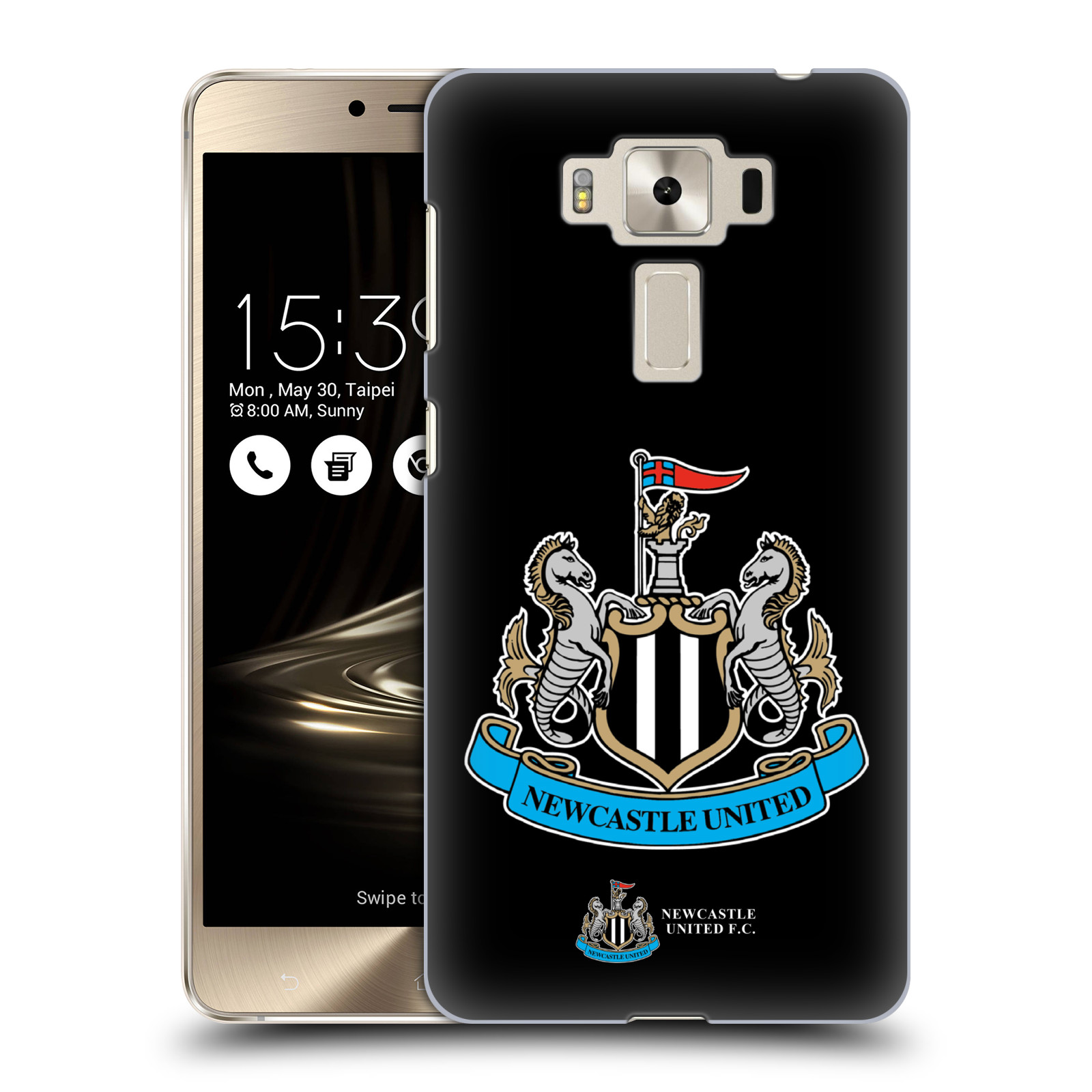 HEAD CASE plastový obal na mobil Asus Zenfone 3 DELUXE ZS550KL Fotbalový klub Newcastle United FC černá velký barevný znak