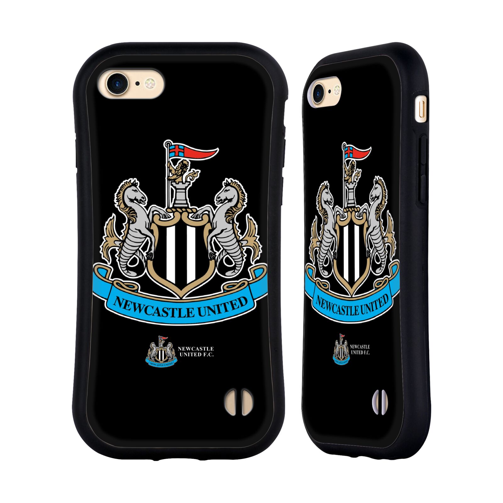 HEAD CASE odolný obal na mobil Apple Iphone 8 Fotbalový klub Newcastle United FC černá velký barevný znak