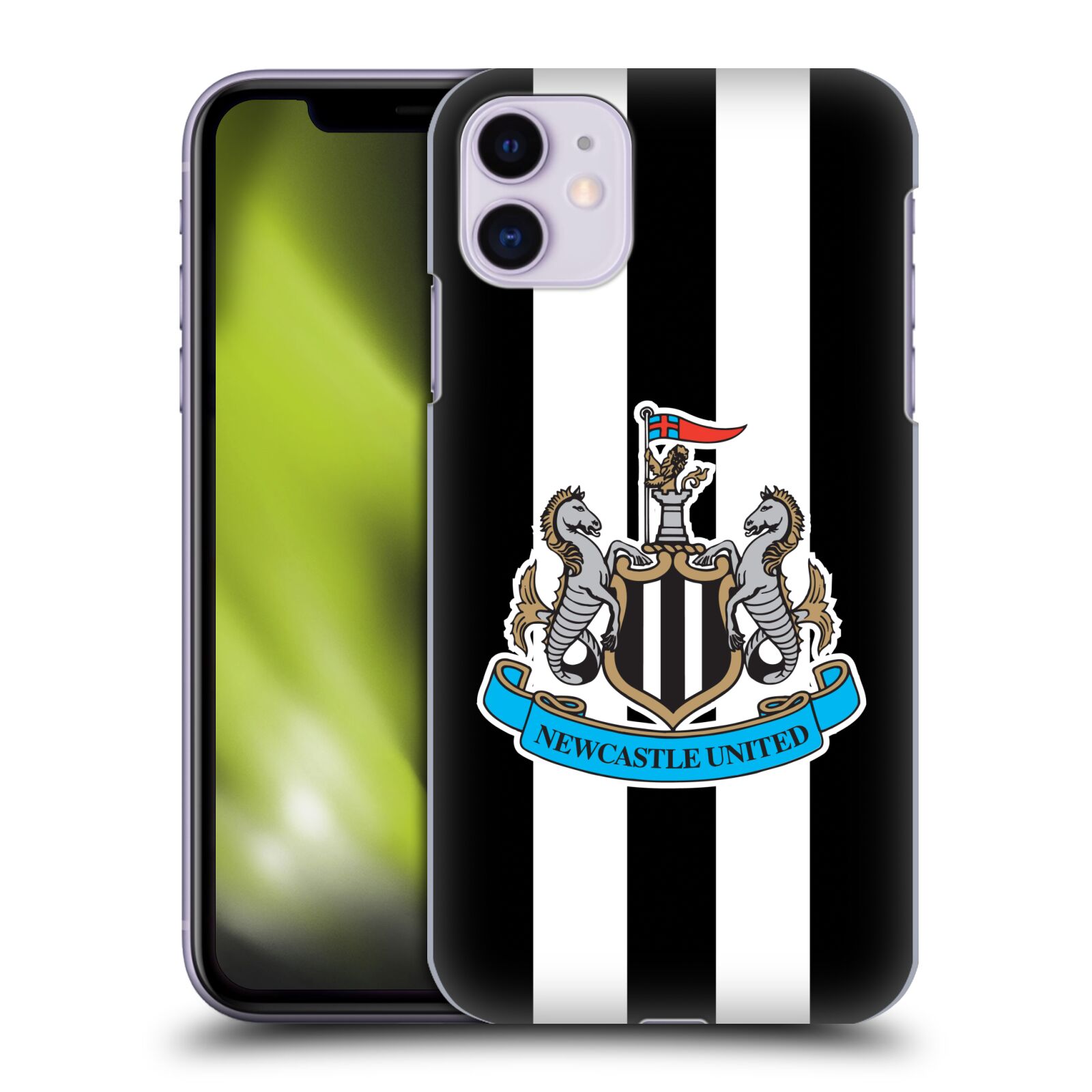 Zadní obal pro mobil Apple Iphone 11 - HEAD CASE - Fotbalové týmy - Newcastle United FC - Pruhy