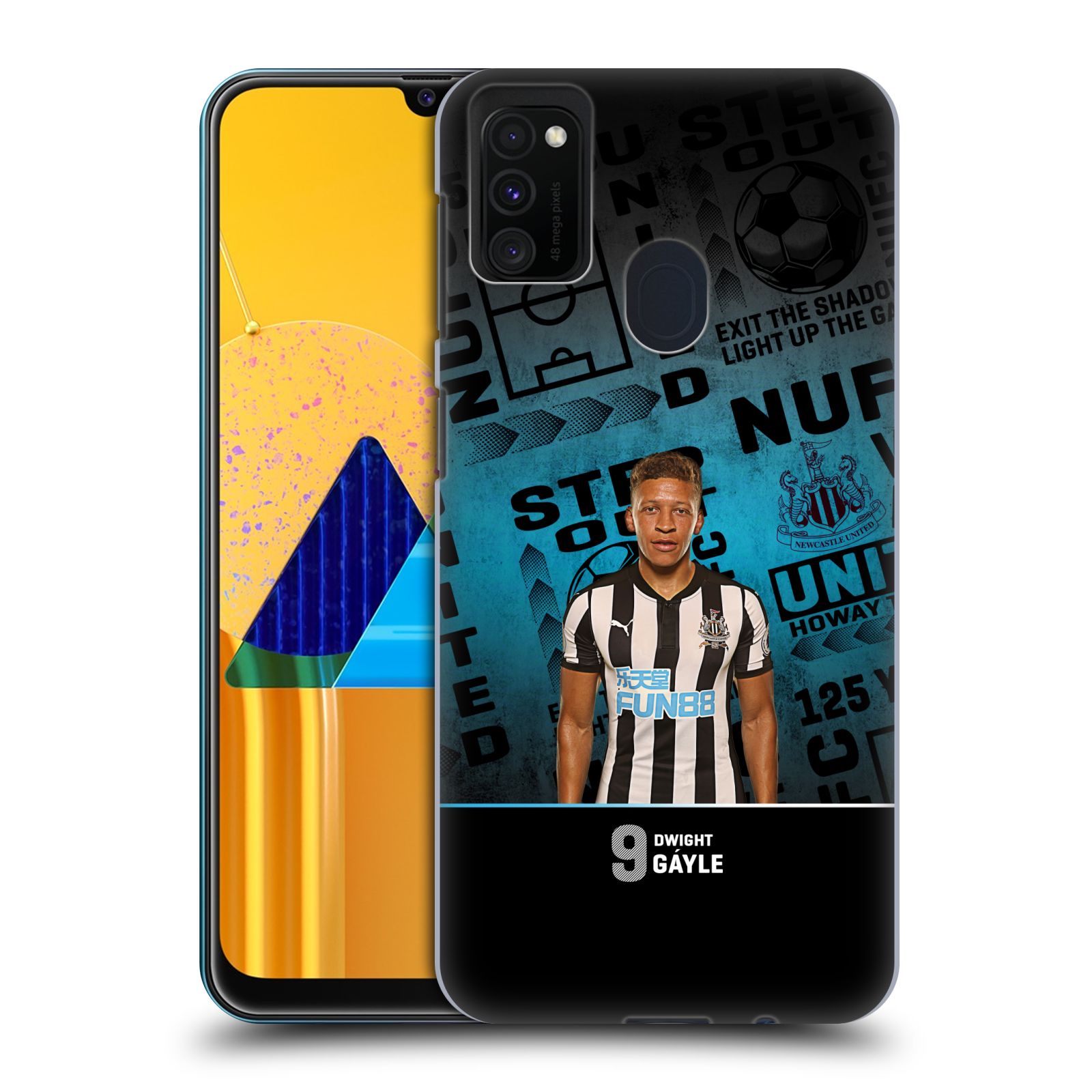 Zadní kryt na mobil Samsung Galaxy M21 Fotbalový klub Newcastle United FC hráč Dwight Gáyle foto 