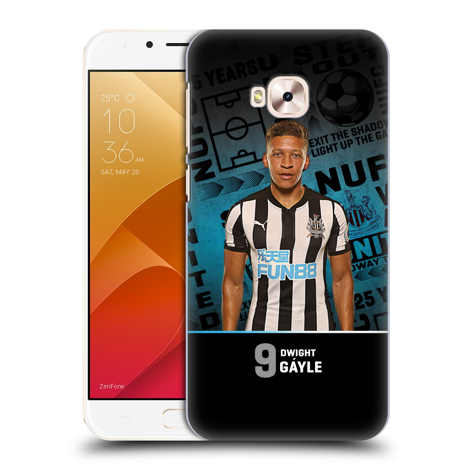 HEAD CASE plastový obal na mobil Asus Zenfone 4 Selfie Pro ZD552KL Fotbalový klub Newcastle United FC hráč Dwight Gáyle foto 