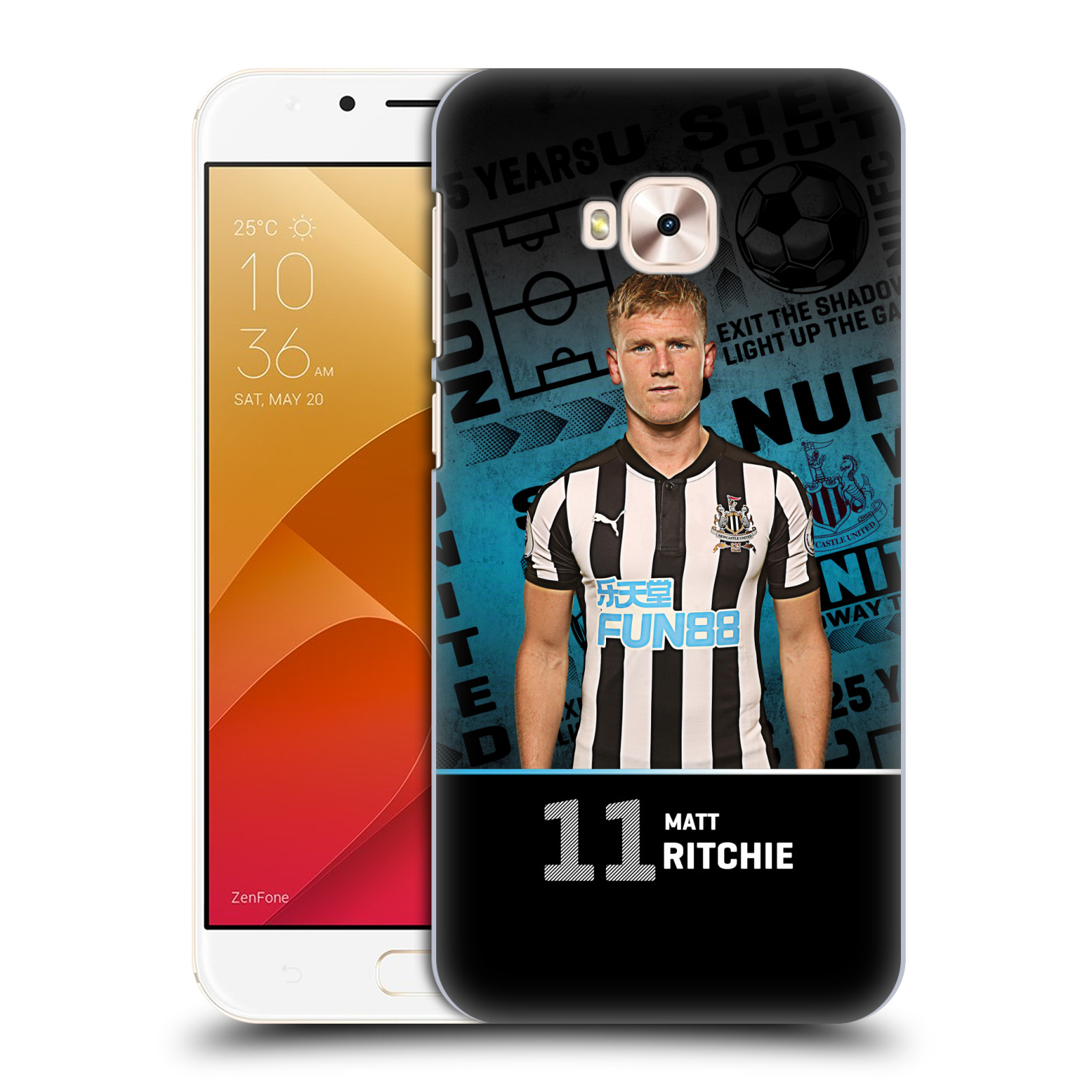 HEAD CASE plastový obal na mobil Asus Zenfone 4 Selfie Pro ZD552KL Fotbalový klub Newcastle United FC hráč Matt Ritchie foto 