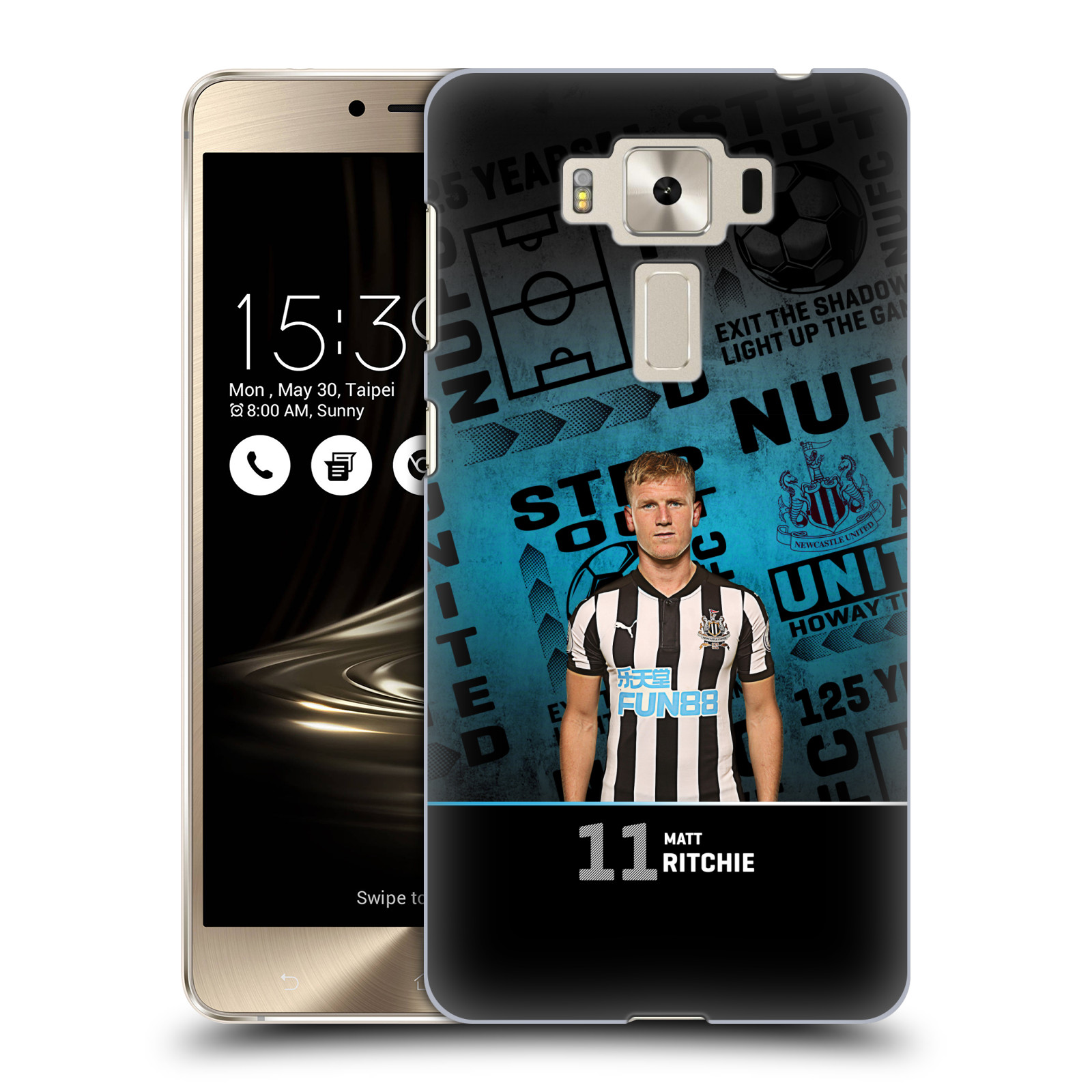HEAD CASE plastový obal na mobil Asus Zenfone 3 DELUXE ZS550KL Fotbalový klub Newcastle United FC hráč Matt Ritchie foto 