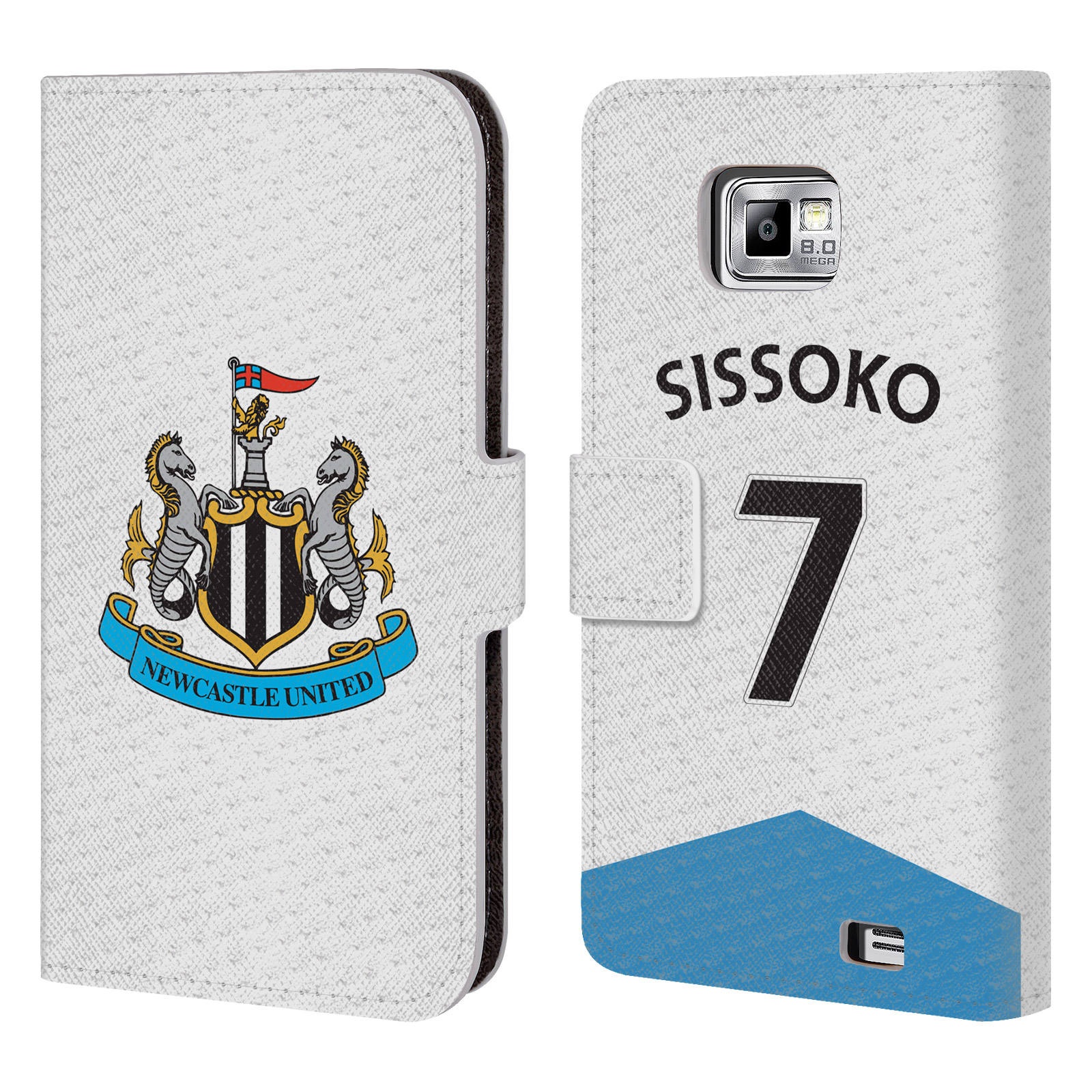 Official Newcastle United Nufc Jersey Leather Book Case for Samsung