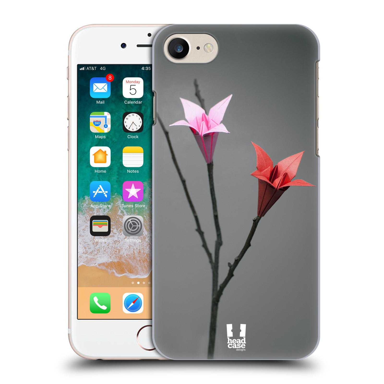 HEAD CASE plastový obal na mobil Apple Iphone 7 vzor ORIGAMI KVĚTINA Lilie