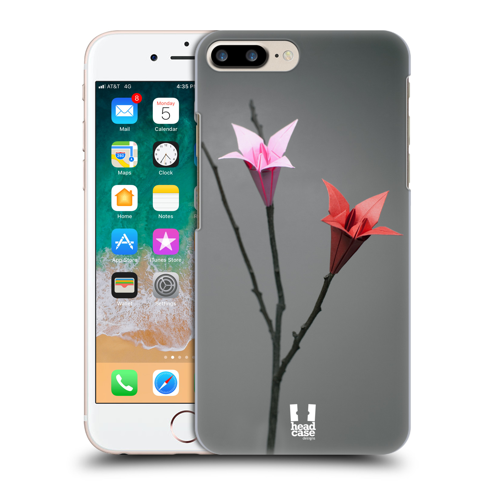 HEAD CASE plastový obal na mobil Apple Iphone 7 PLUS vzor ORIGAMI KVĚTINA Lilie