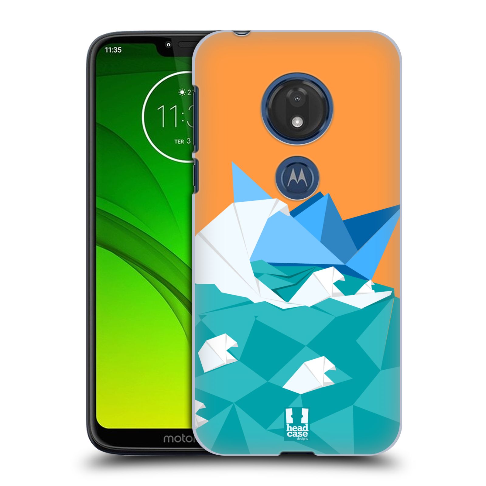Pouzdro na mobil Motorola Moto G7 Play vzor ORIGAMI LODIČKA