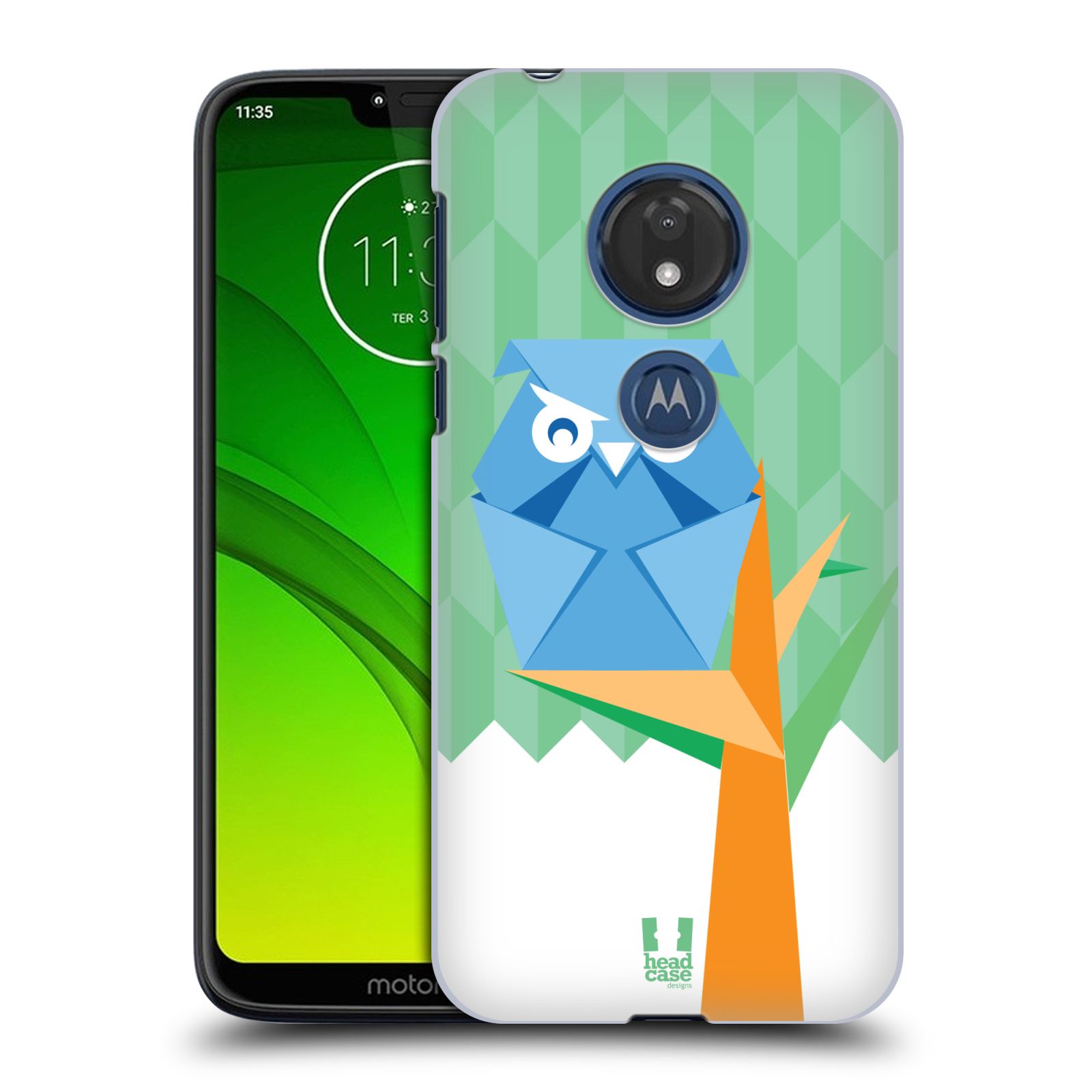 Pouzdro na mobil Motorola Moto G7 Play vzor ORIGAMI Zvířátka SOVA