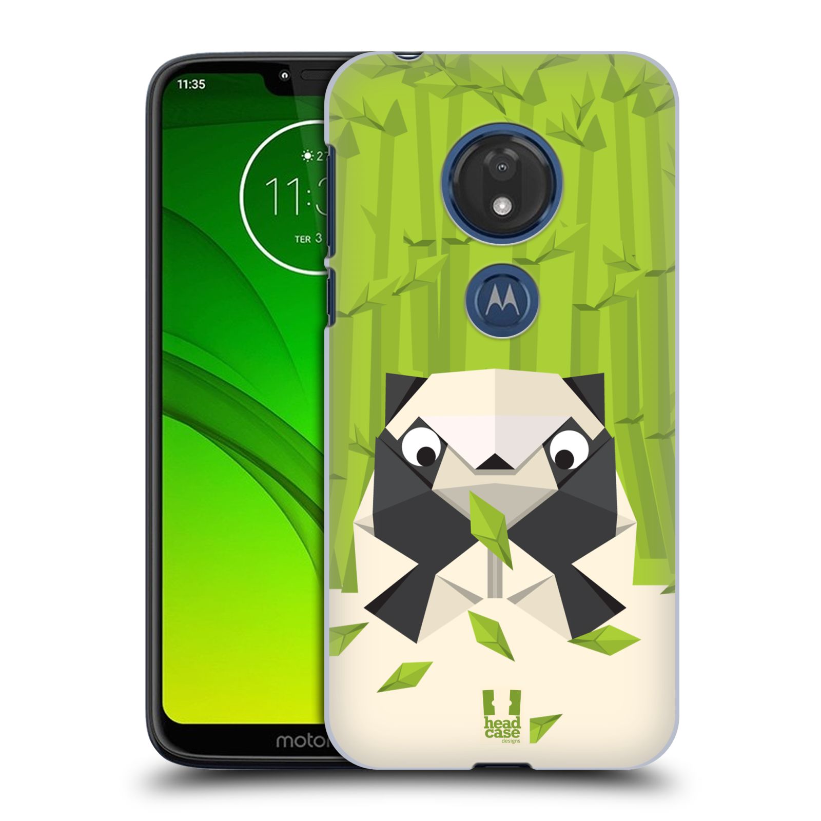 Pouzdro na mobil Motorola Moto G7 Play vzor ORIGAMI Zvířátka PANDA