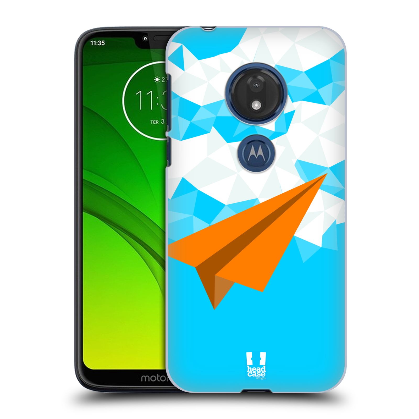 Pouzdro na mobil Motorola Moto G7 Play vzor ORIGAMI PAPÍROVÉ LETADLO