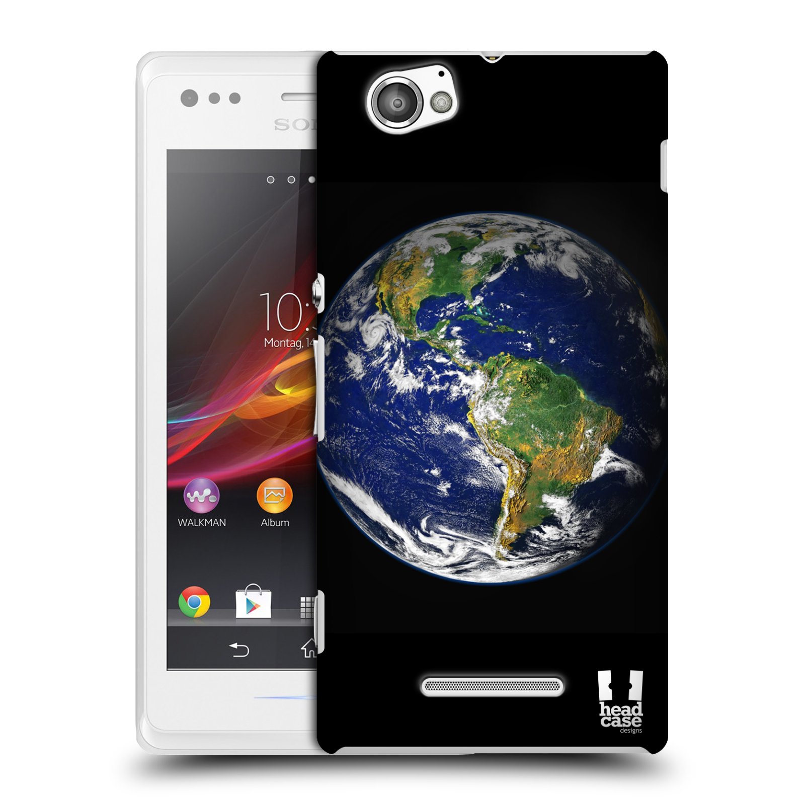 HEAD CASE plastový obal na mobil Sony Xperia M vzor Vesmírná krása ZEMĚ