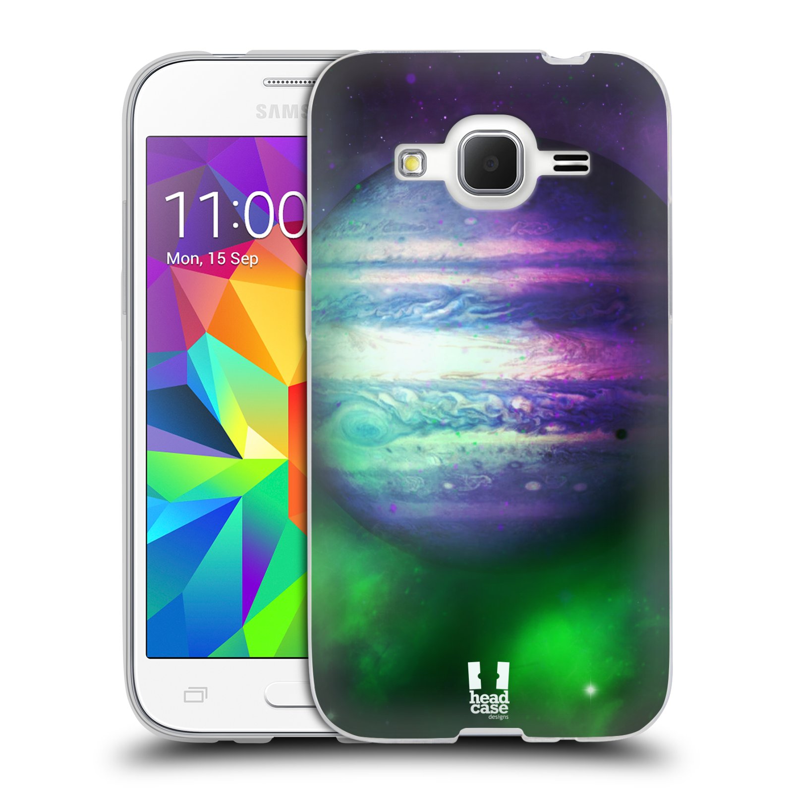 HEAD CASE silikonový obal na mobil Samsung Galaxy Core Prime (G360) vzor Vesmírná krása JUPITER MODRÁ