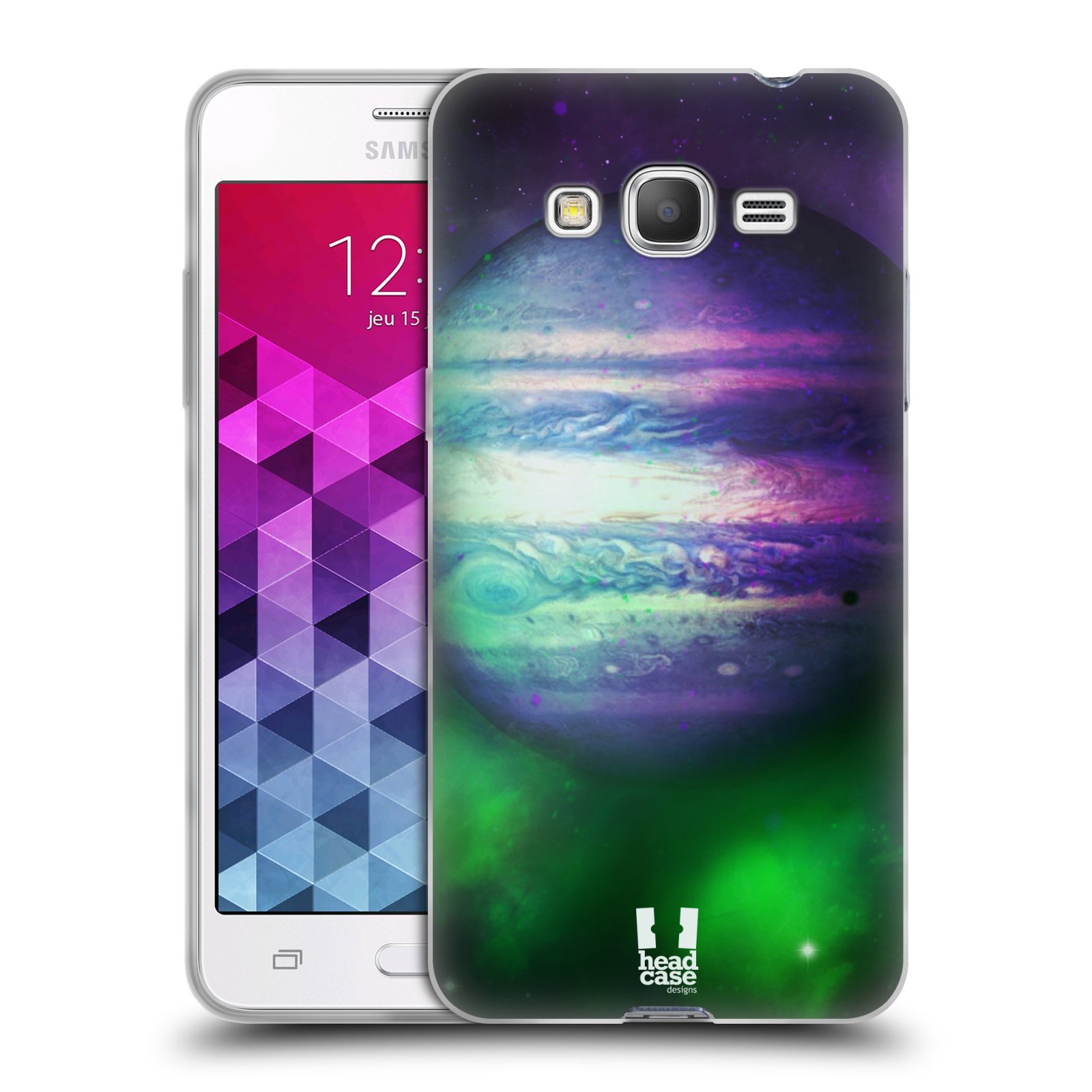 HEAD CASE silikonový obal na mobil Samsung Galaxy GRAND PRIME vzor Vesmírná krása JUPITER MODRÁ