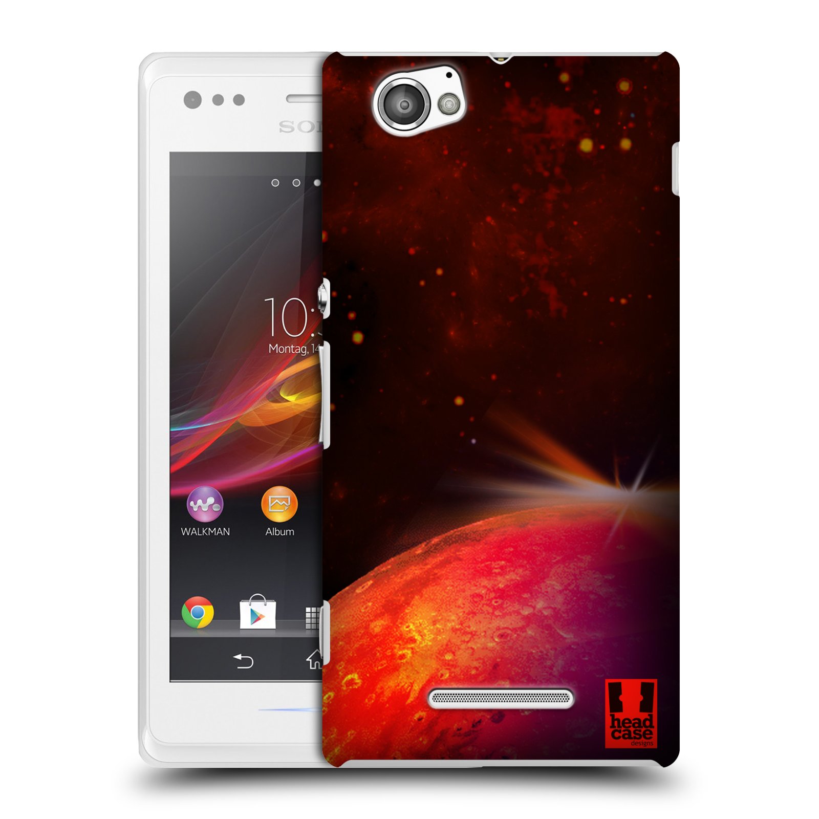 HEAD CASE plastový obal na mobil Sony Xperia M vzor Vesmírná krása MARS RUDÁ PLANETA