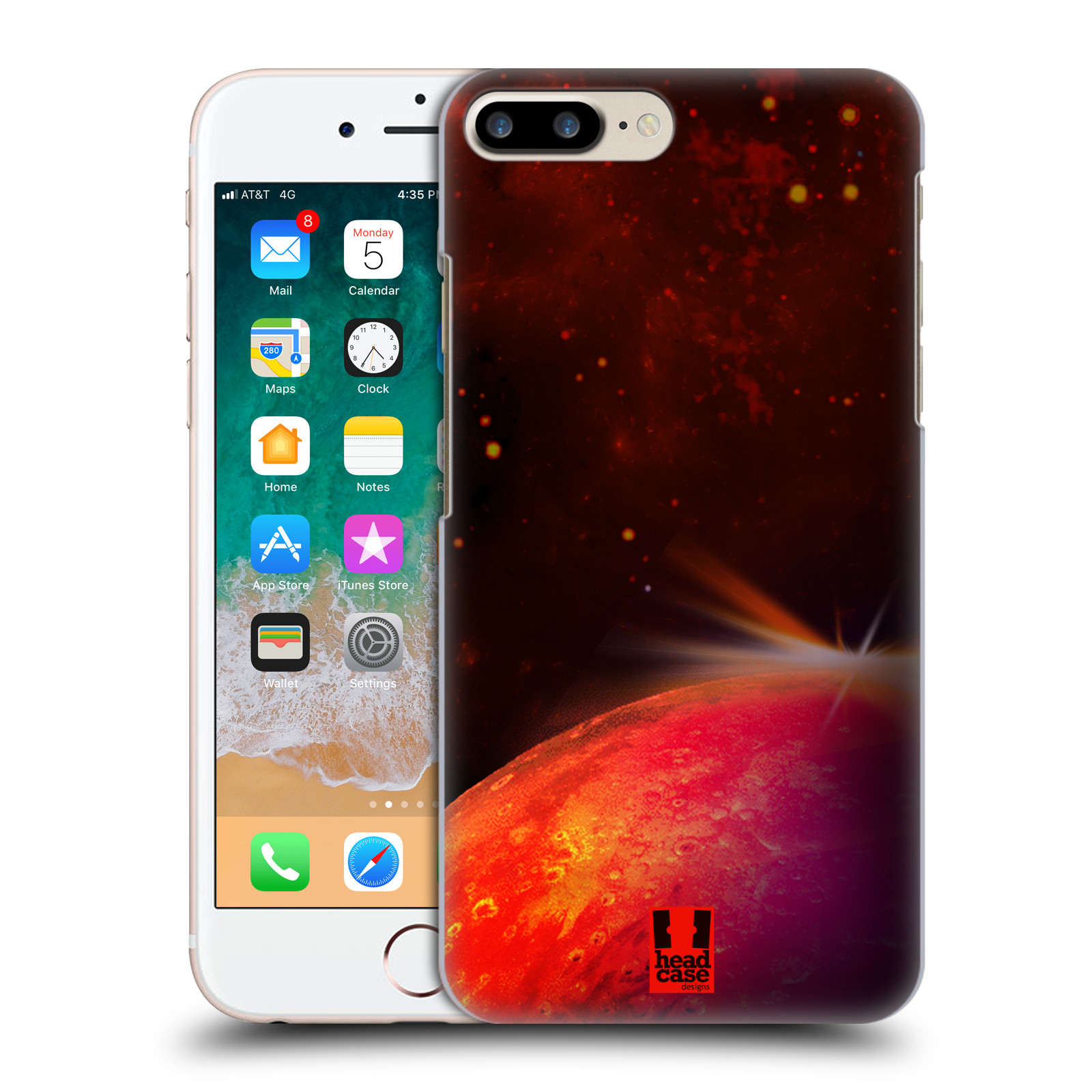 Zadní obal pro mobil Apple Iphone 7+ /  8+ - HEAD CASE - Vesmírné planery Mars