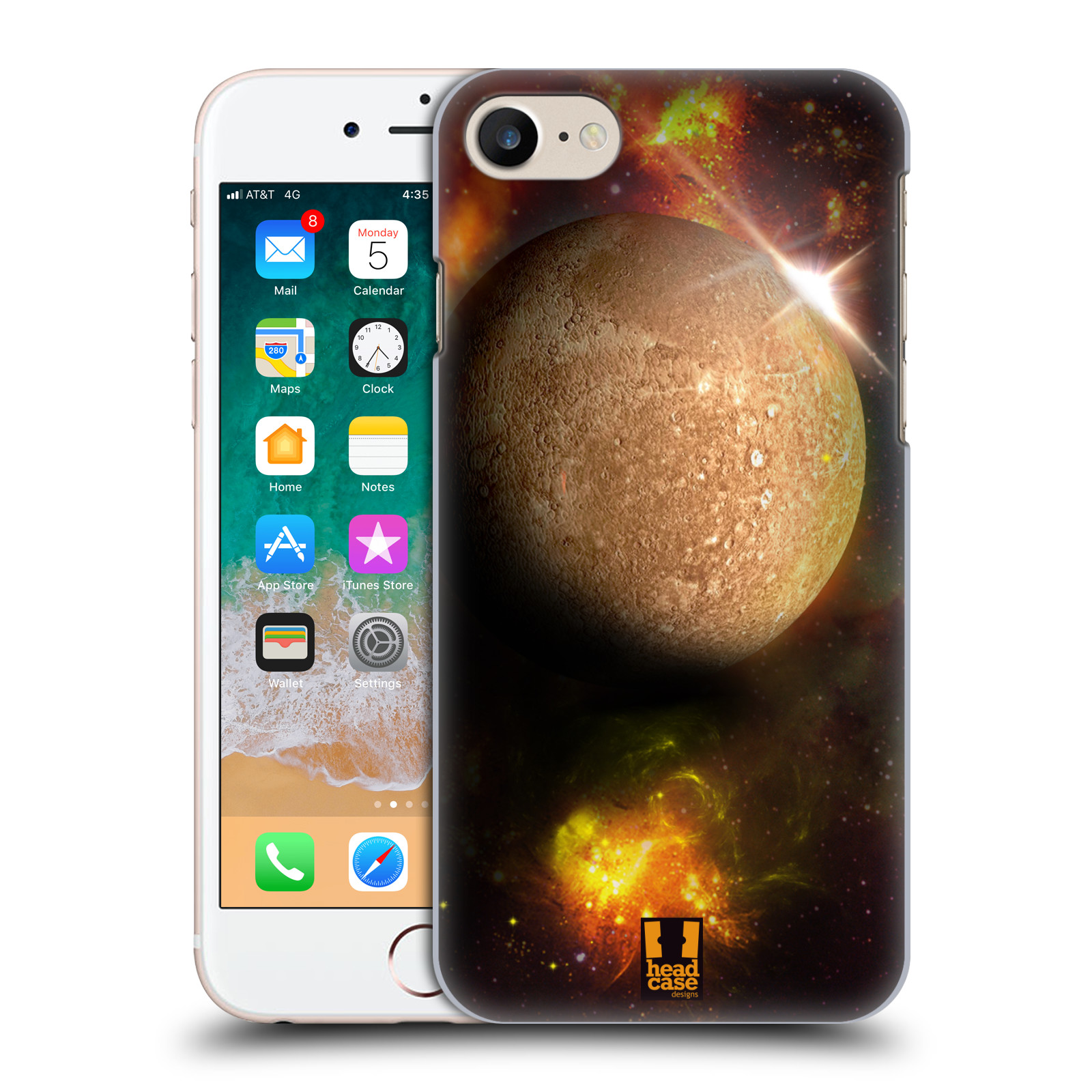 Plastové pouzdro pro mobil Apple Iphone 7/8/SE 2020 vzor Vesmírná krása MERKUR PLANETA