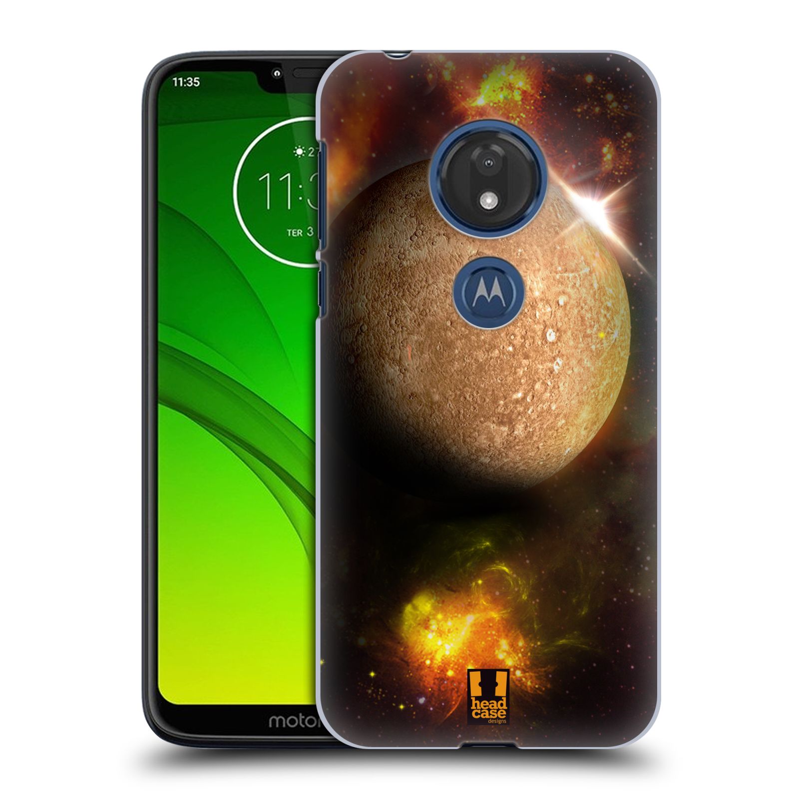 Pouzdro na mobil Motorola Moto G7 Play vzor Vesmírná krása MERKUR PLANETA