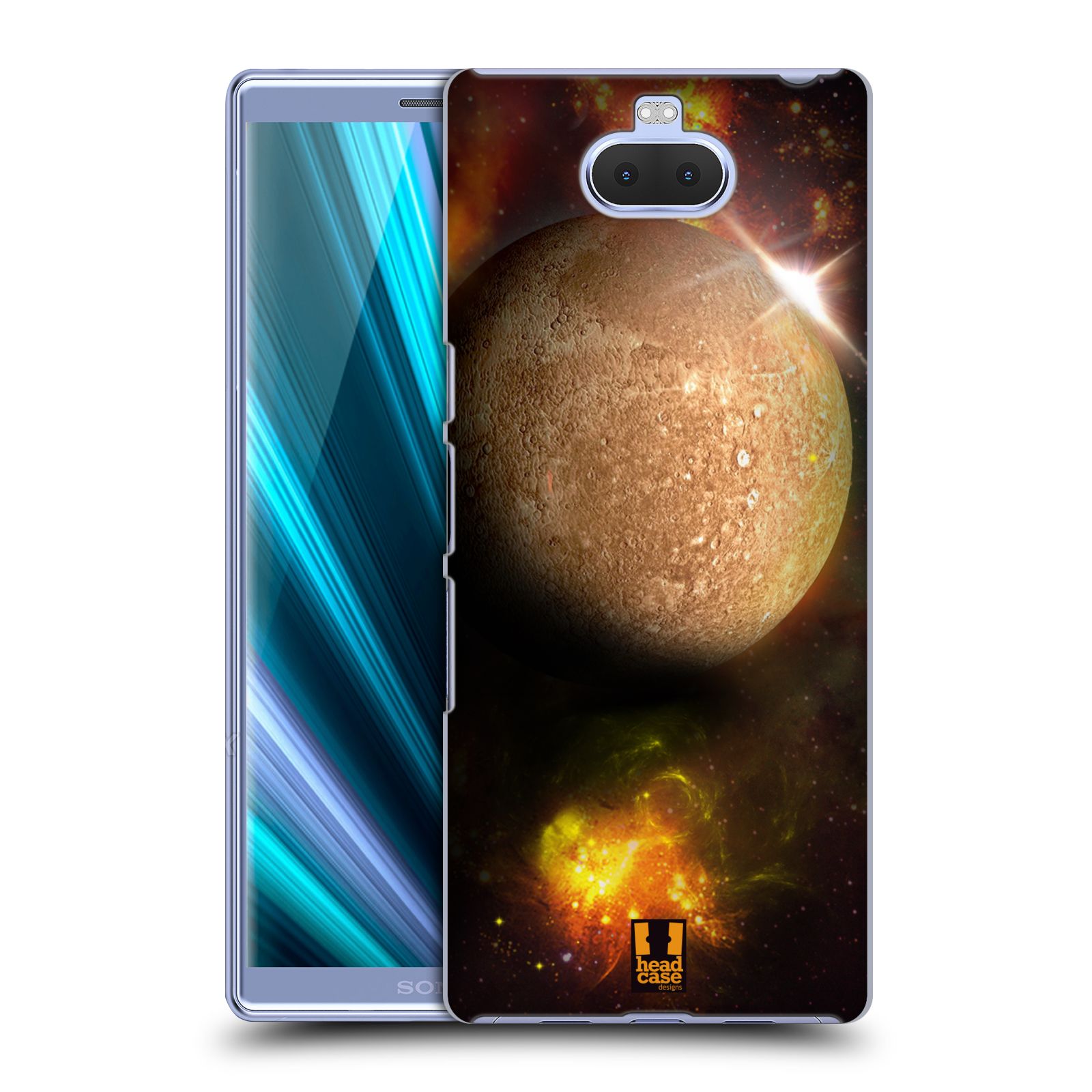Pouzdro na mobil Sony Xperia 10 - Head Case - vzor Vesmírná krása MERKUR PLANETA