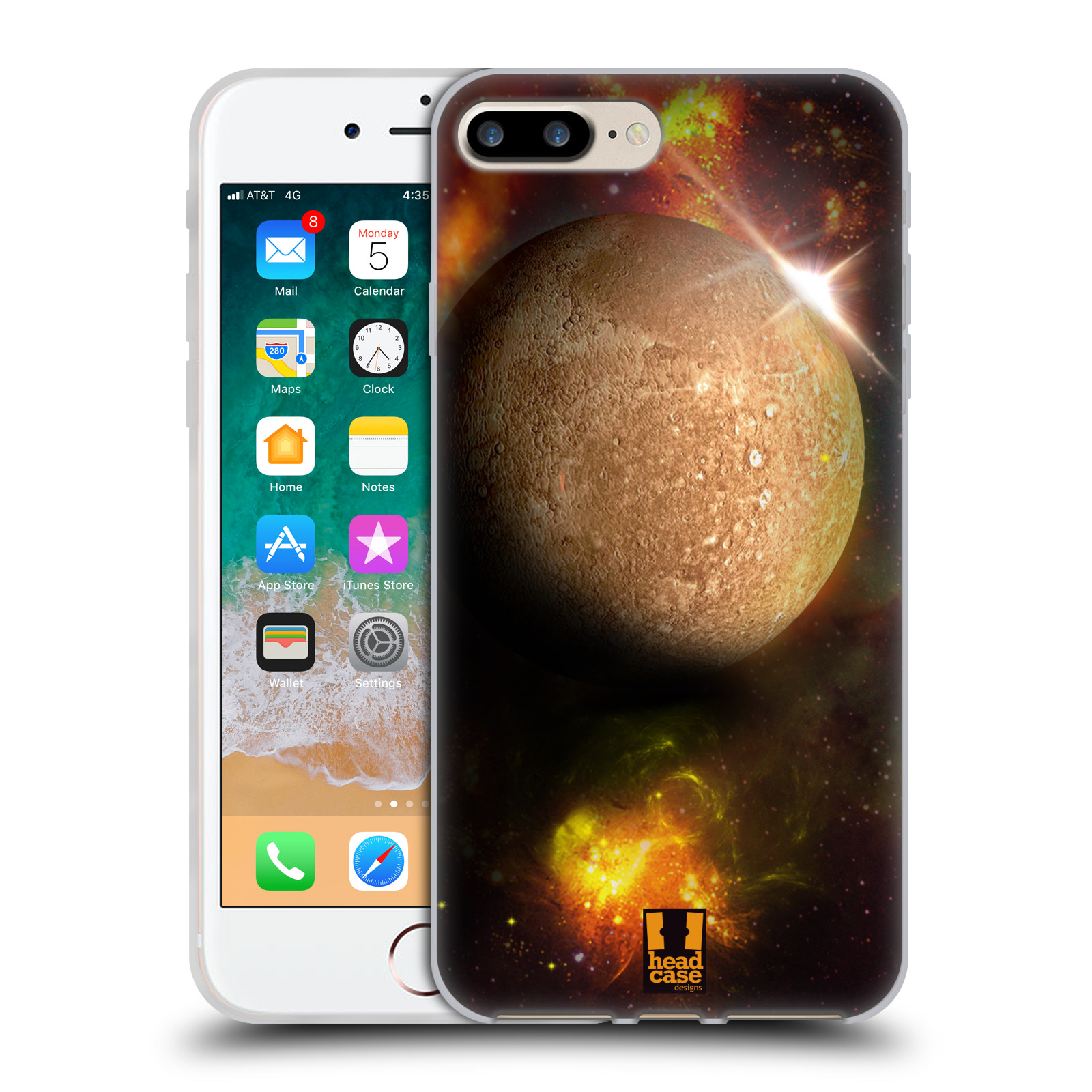 HEAD CASE silikonový obal na mobil Apple Iphone 7 PLUS vzor Vesmírná krása MERKUR PLANETA