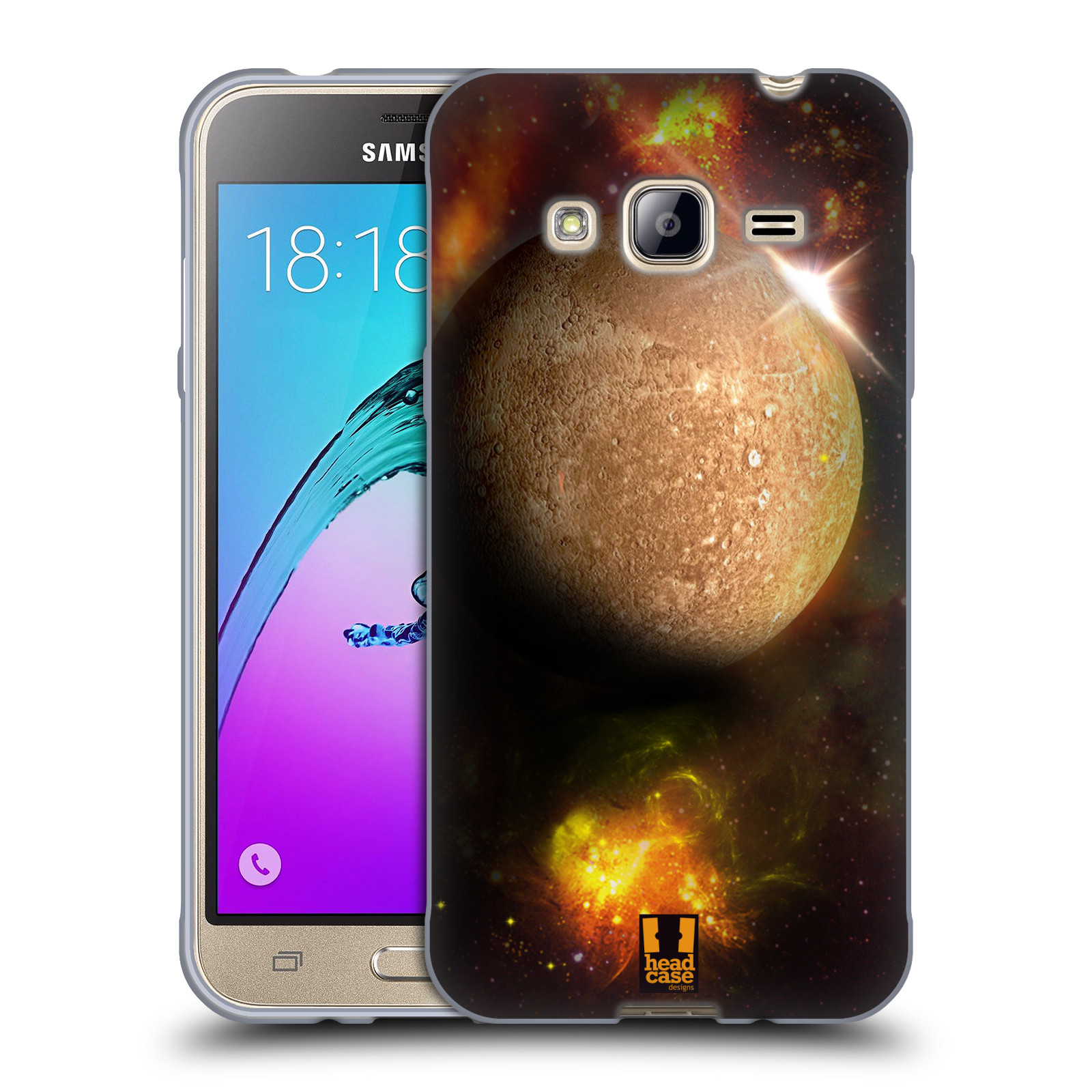 HEAD CASE silikonový obal na mobil Samsung Galaxy J3, J3 2016 vzor Vesmírná krása MERKUR PLANETA