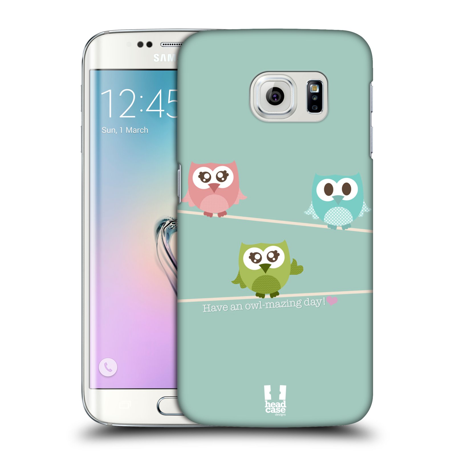 HEAD CASE plastový obal na mobil SAMSUNG Galaxy S6 EDGE (G9250, G925, G925F) vzor Roztomilá sovička tři malé sovičky