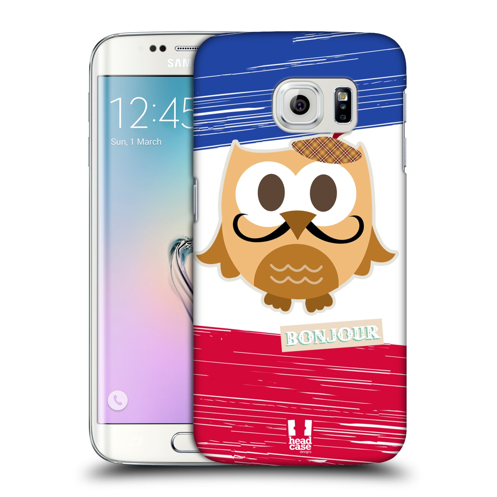 HEAD CASE plastový obal na mobil SAMSUNG Galaxy S6 EDGE (G9250, G925, G925F) vzor Roztomilá sovička Francie sovička