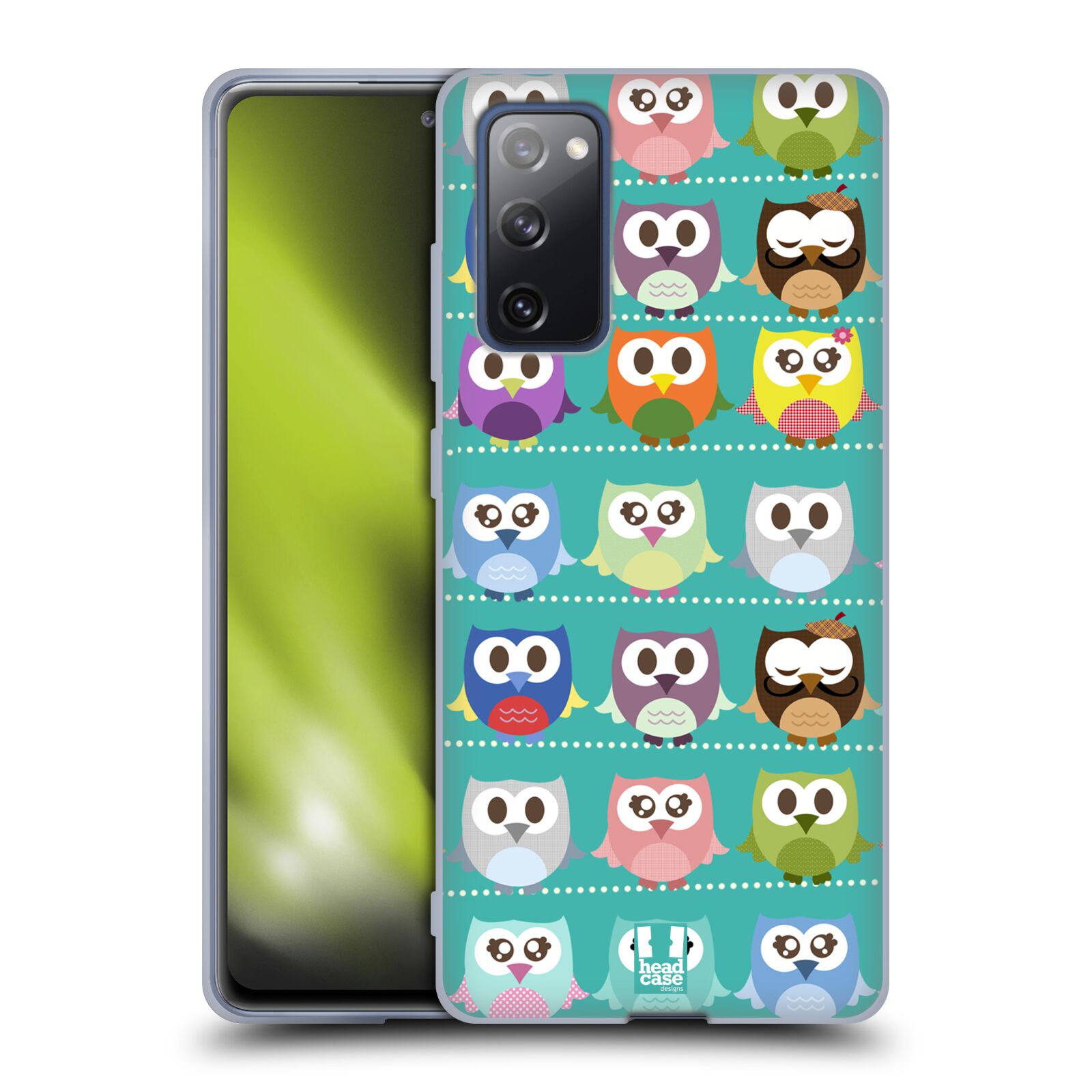 Plastový obal HEAD CASE na mobil Samsung Galaxy S20 FE / S20 FE 5G vzor Roztomilá sovička zelené sovičky