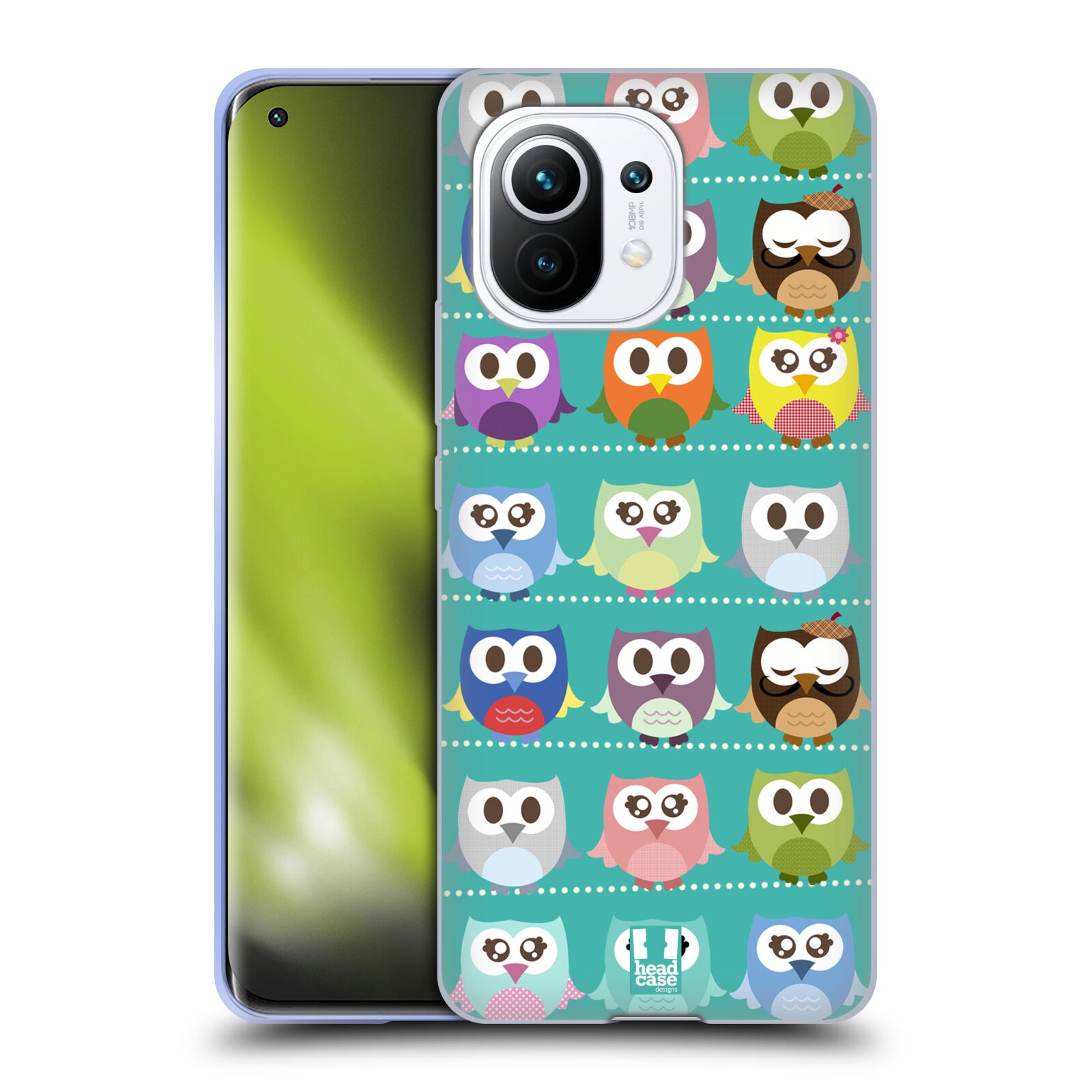 Plastový obal HEAD CASE na mobil Xiaomi Mi 11 vzor Roztomilá sovička zelené sovičky