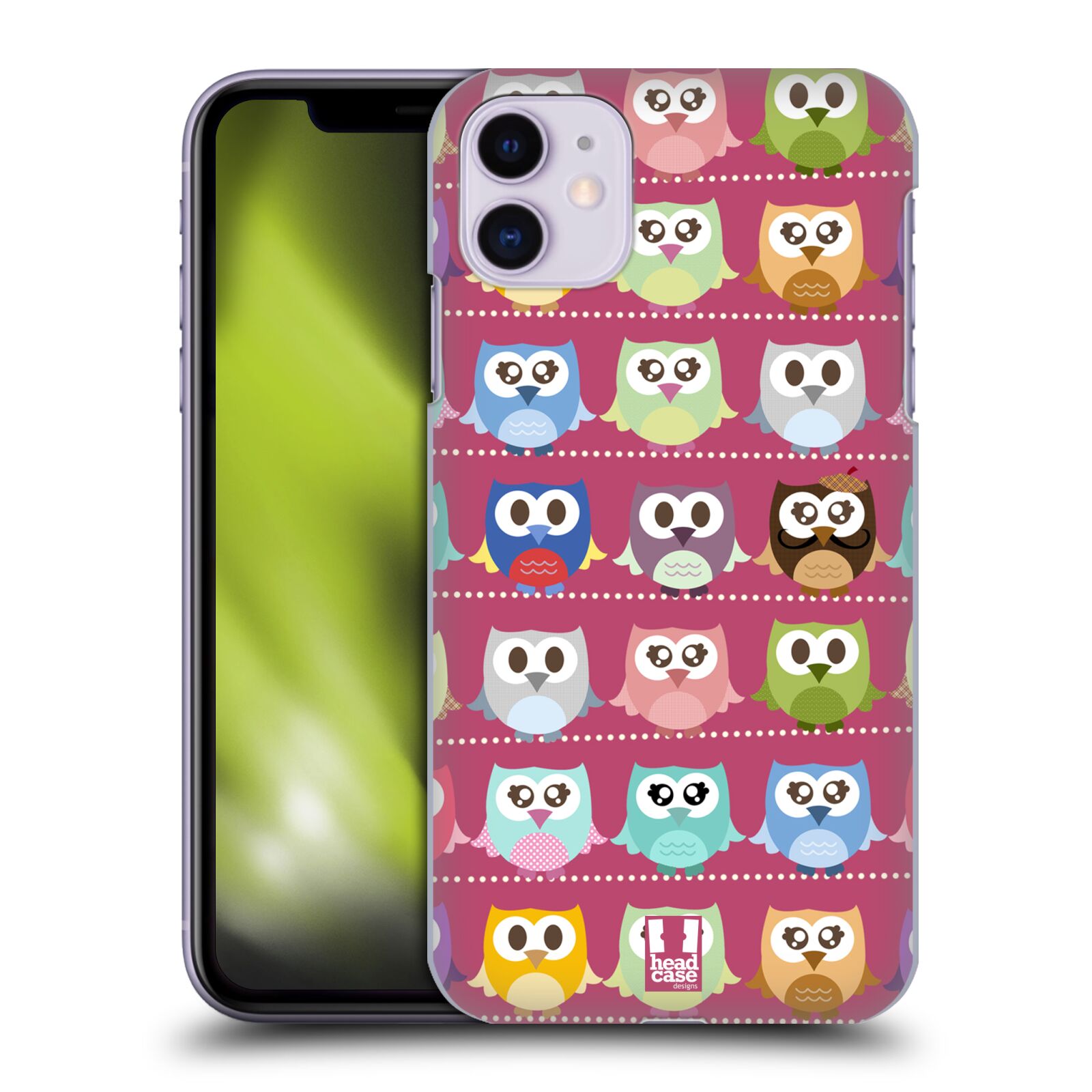 Pouzdro na mobil Apple Iphone 11 - HEAD CASE - vzor Roztomilá sovička růžové sovičky