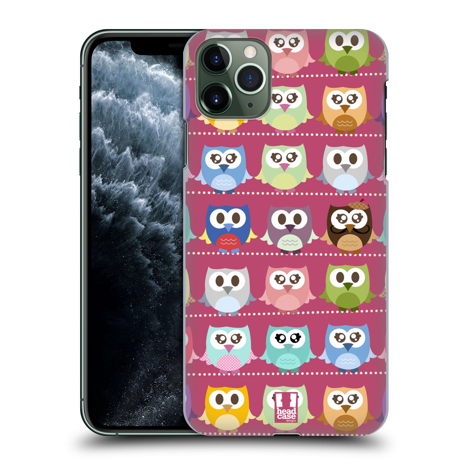 Pouzdro na mobil Apple Iphone 11 PRO MAX - HEAD CASE - vzor Roztomilá sovička růžové sovičky